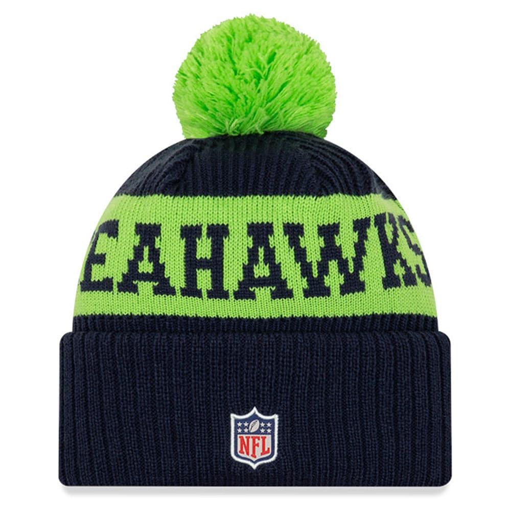 New Era Beanies Seattle Seahawks New Era NFL 2020 Team Colour Sideline Knit Beanie
