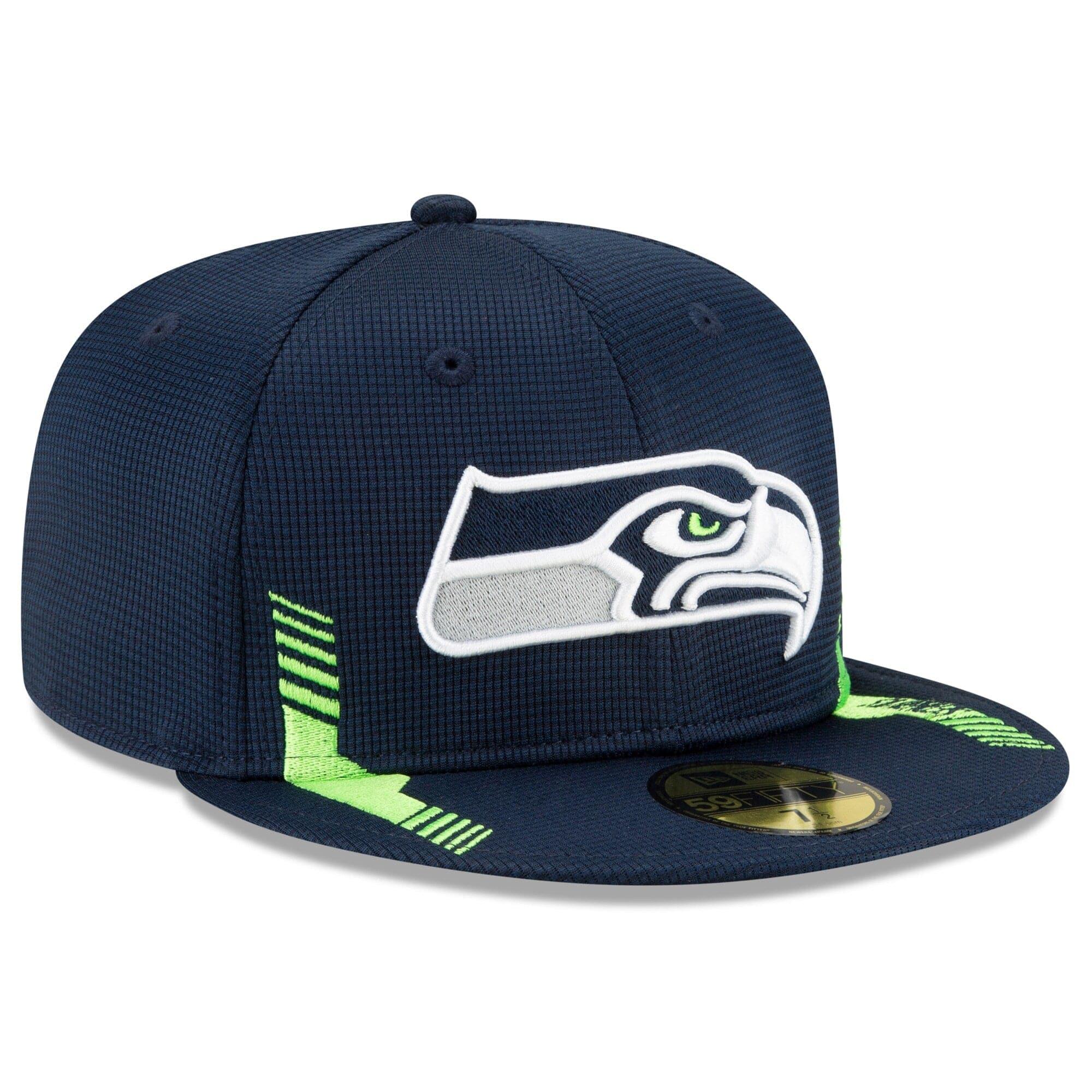 New Era Caps Seattle Seahawks New Era NFL 2021 Sideline Home 59FIFTY Fitted Hat - Navy