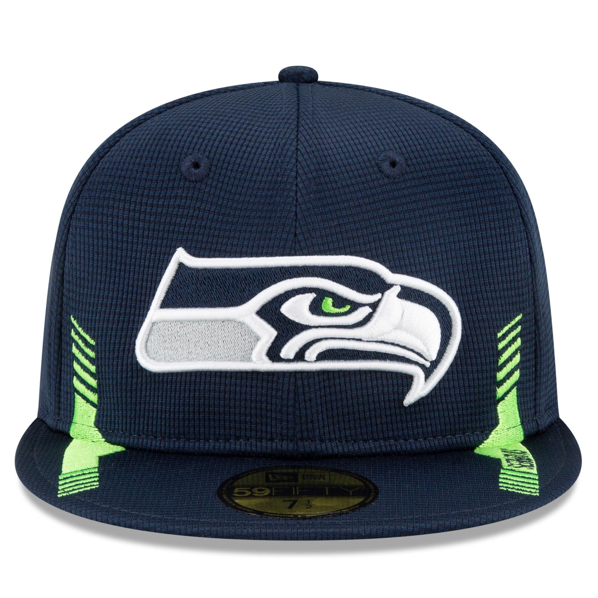 New Era Caps Seattle Seahawks New Era NFL 2021 Sideline Home 59FIFTY Fitted Hat - Navy