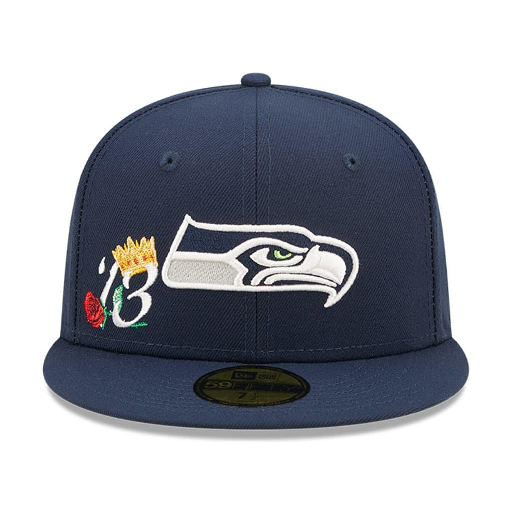 New Era Caps Seattle Seahawks New Era NFL Crown Champs 59FIFTY Fitted Hat - Navy