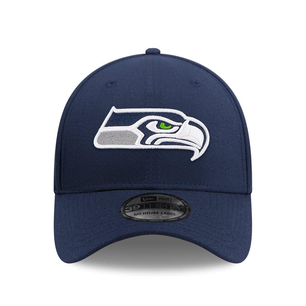 New Era Caps Seattle Seahawks New Era NFL Team 39THIRTY Flex Fit Curve Hat - Navy