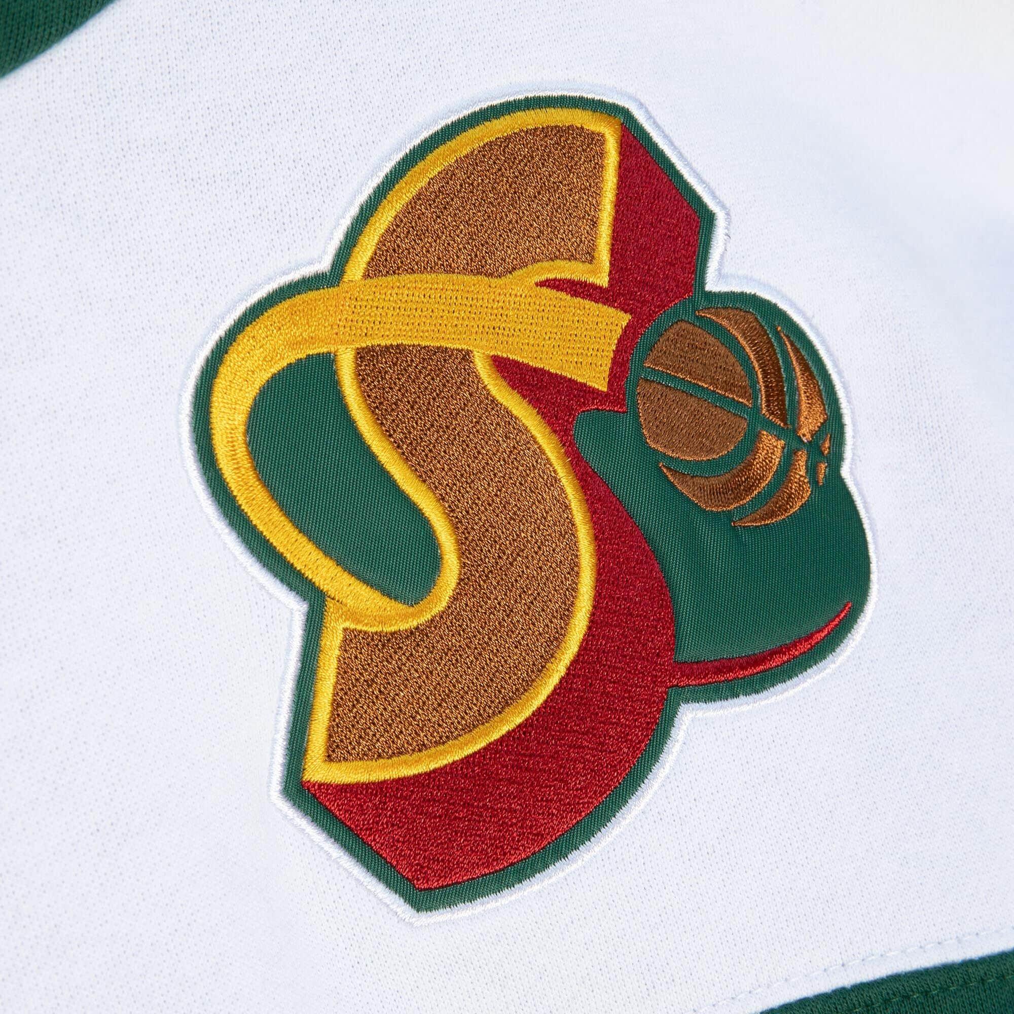 Mitchell And Ness Jumpers Seattle Supersonics Mitchell & Ness NBA Fusion Fleece 2.0 Hoodie Jumper - Green