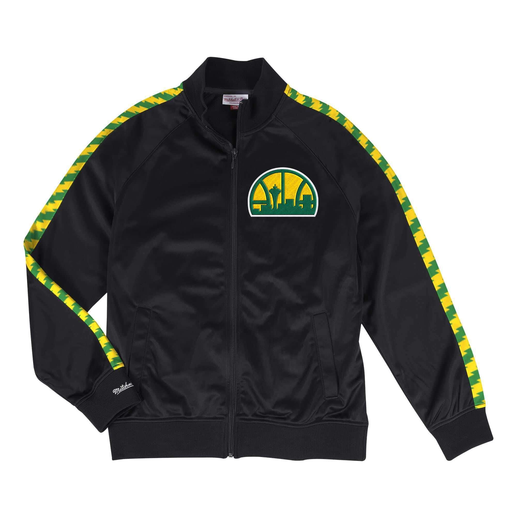 Mitchell And Ness Jackets Seattle Supersonics Mitchell & Ness NBA HWC Track Jacket - Black