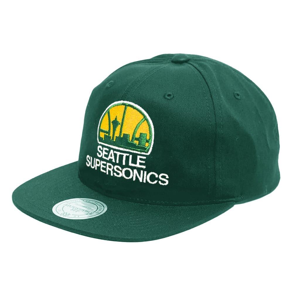 Mitchell And Ness Caps Seattle Supersonics Mitchell & Ness NBA Logo Deadstock Snapback Hat - Green