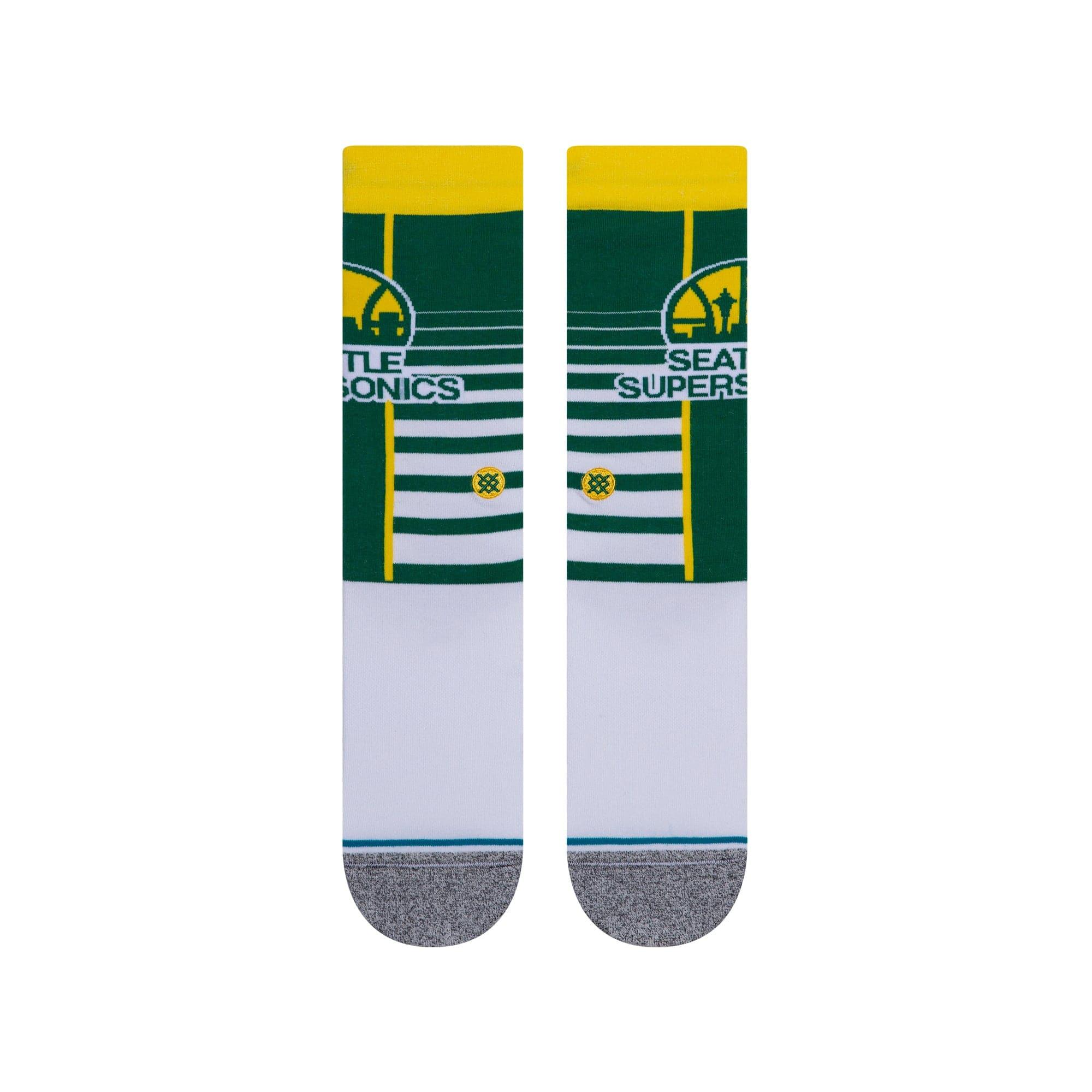 Stance Socks Seattle Supersonics Stance NBA HWC Retro Gradient Crew Socks - White/Green