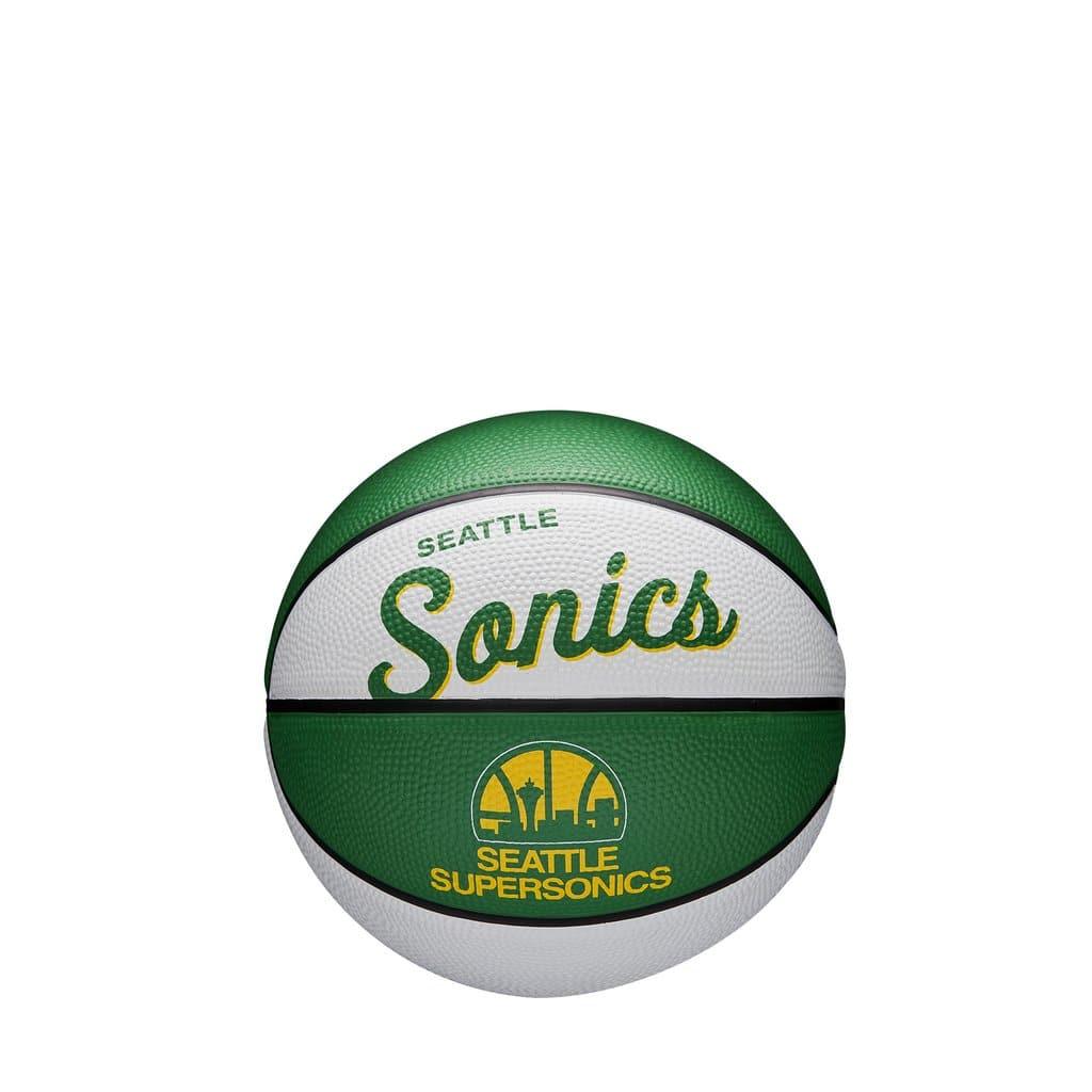 Wilson Sporting Goods Balls Seattle Supersonics Wilson NBA Team Retro Mini Outdoor Basketball Ball