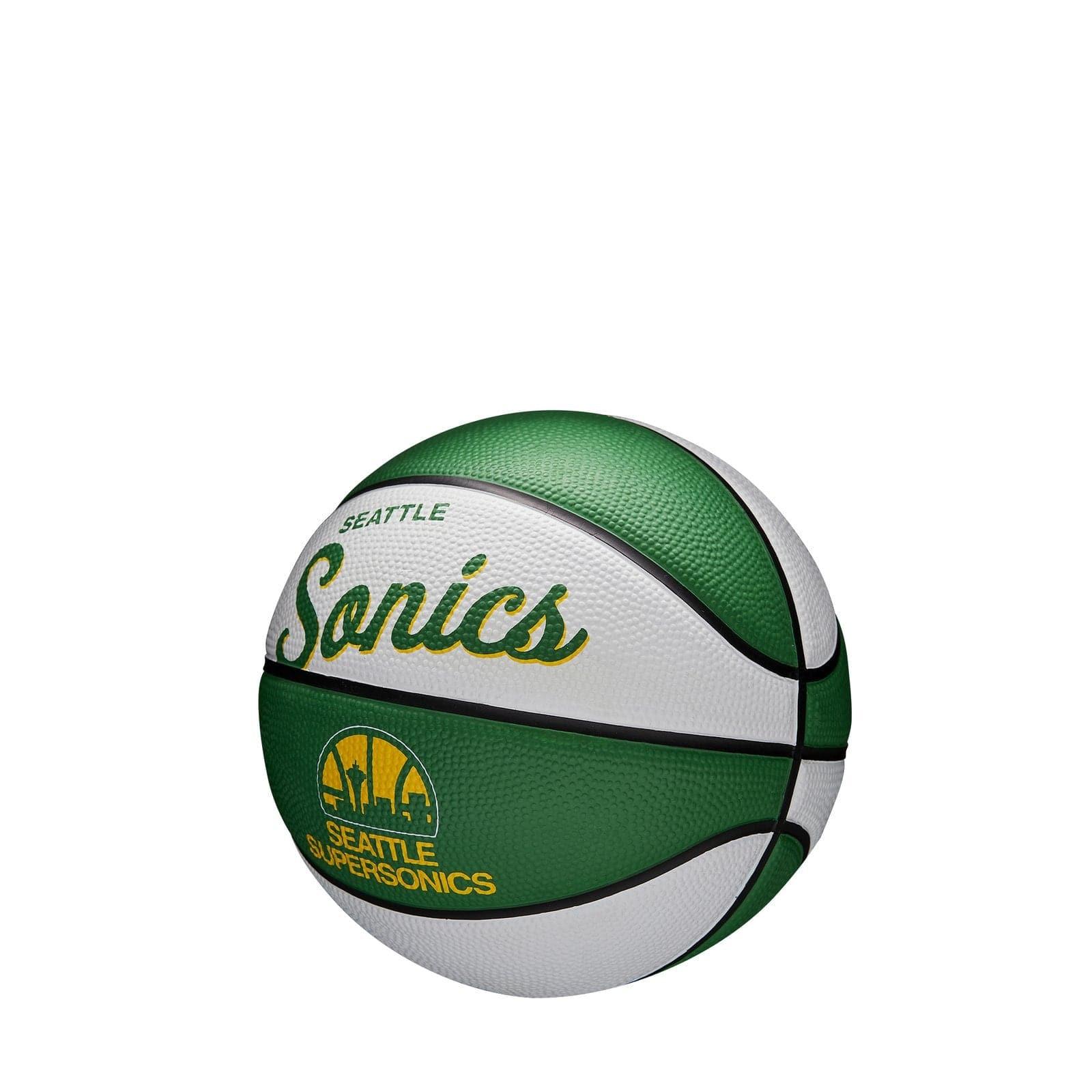 Wilson Sporting Goods Balls Seattle Supersonics Wilson NBA Team Retro Mini Outdoor Basketball Ball