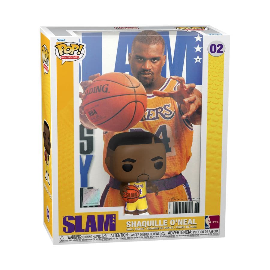 Funko Figures Shaquille O'Neal Los Angeles Lakers Funko NBA Slam Magazine Pop Figure - Yellow