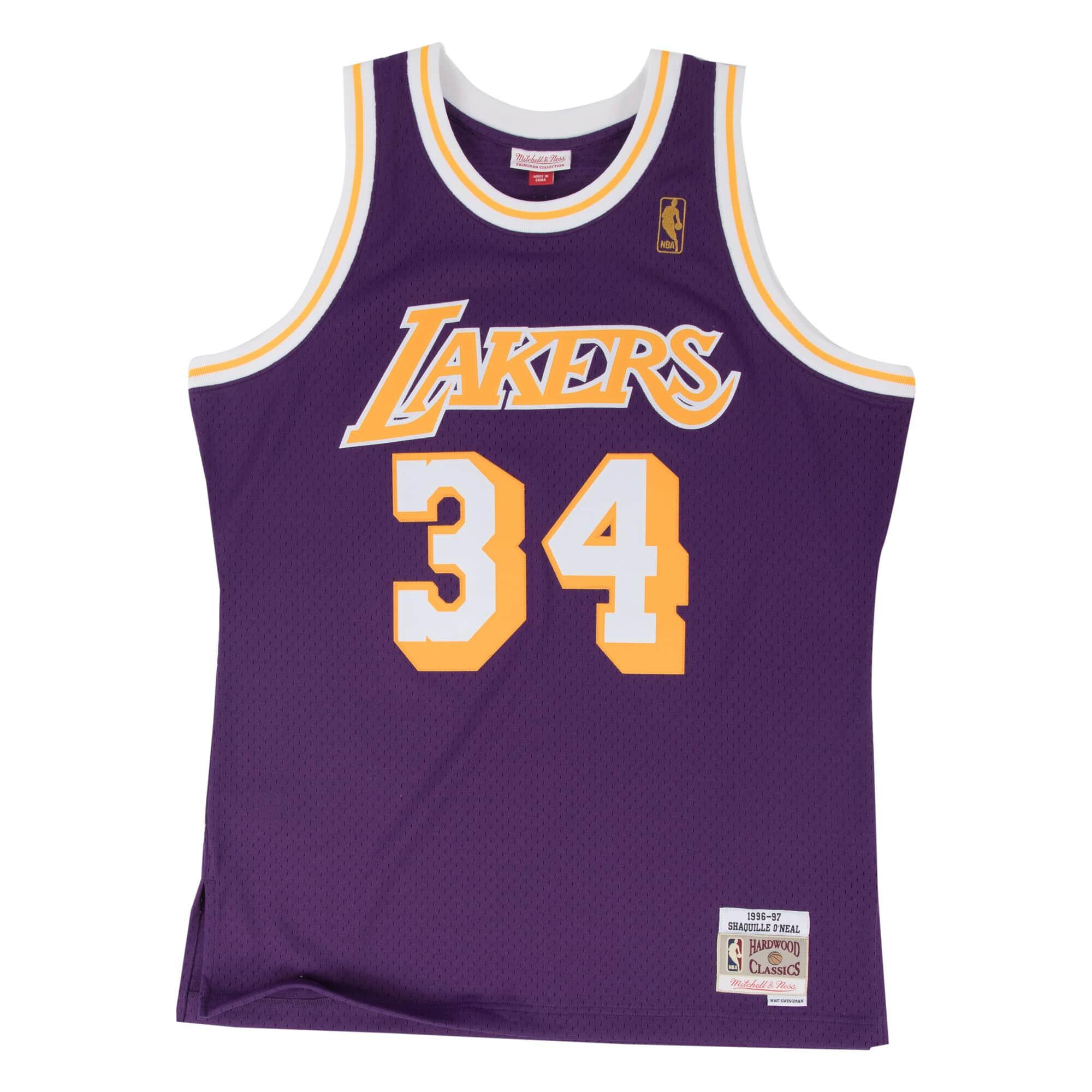 Mitchell And Ness Jerseys Shaquille O'Neal Los Angeles Lakers Mitchell & Ness NBA 96-97 Swingman Jersey - Purple