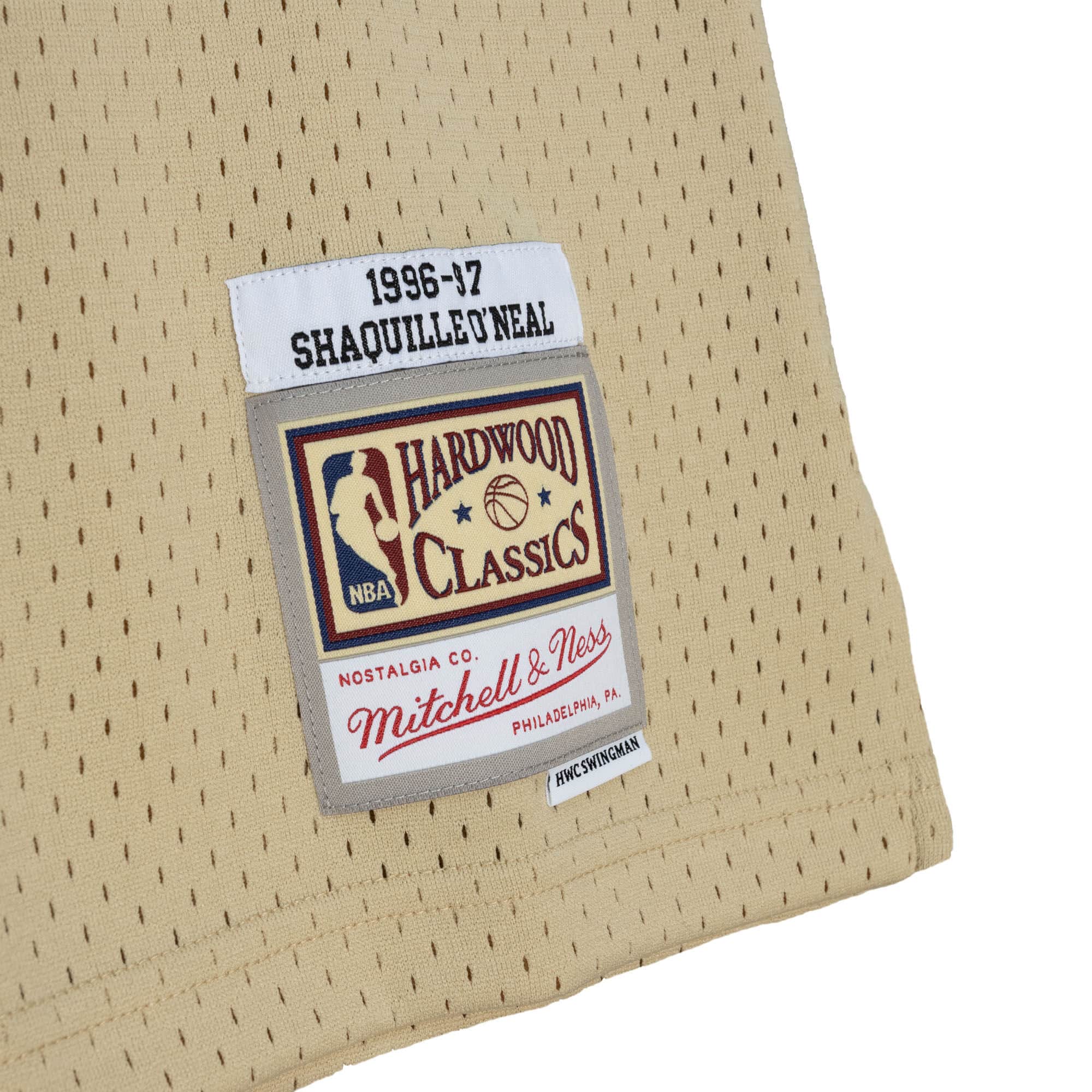 Mitchell And Ness Jerseys Shaquille O'Neal Los Angeles Lakers Mitchell & Ness NBA Fashion Swingman Jersey - Khaki