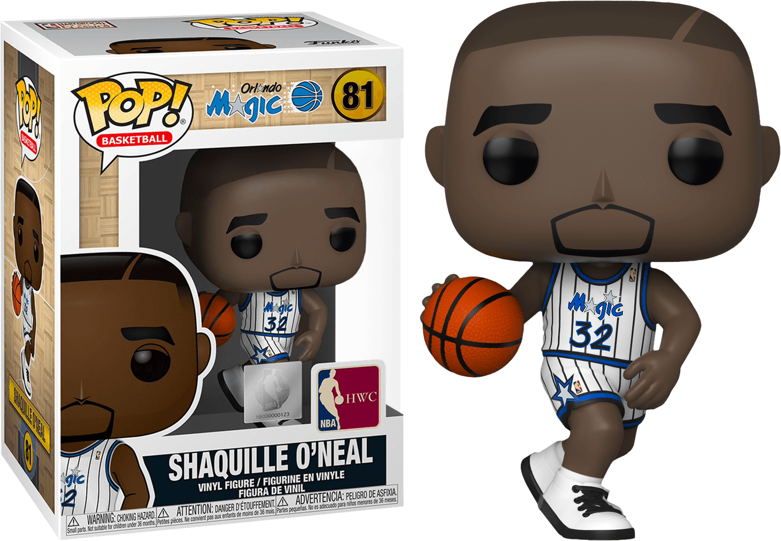 Funko Figures Shaquille O'Neal Orlando Magic Funko NBA Pop Vinyl 3.75" Figure - White
