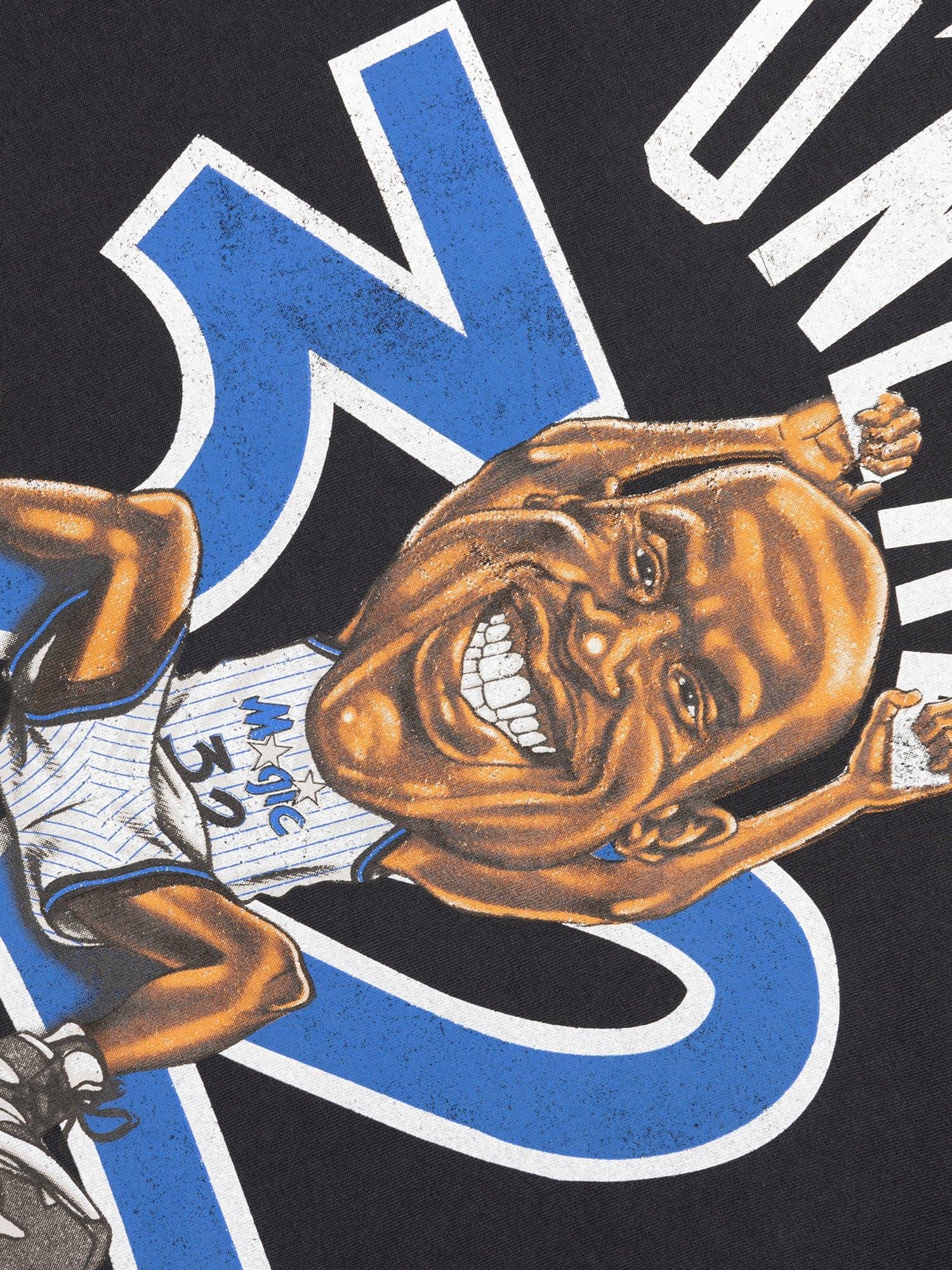 Mitchell And Ness T-Shirts Shaquille O'Neal Orlando Magic Mitchell & Ness NBA Hangtime Vintage T-Shirt - Faded Black