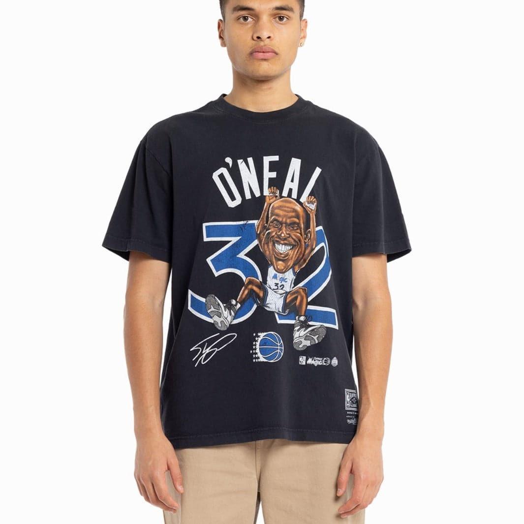 Mitchell And Ness T-Shirts Shaquille O'Neal Orlando Magic Mitchell & Ness NBA Hangtime Vintage T-Shirt - Faded Black