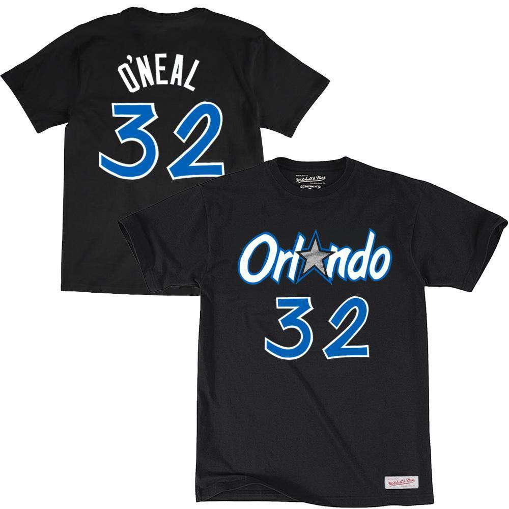 Mitchell And Ness T-Shirts Shaquille O'Neal Orlando Magic Mitchell & Ness NBA Player T-Shirt - Black