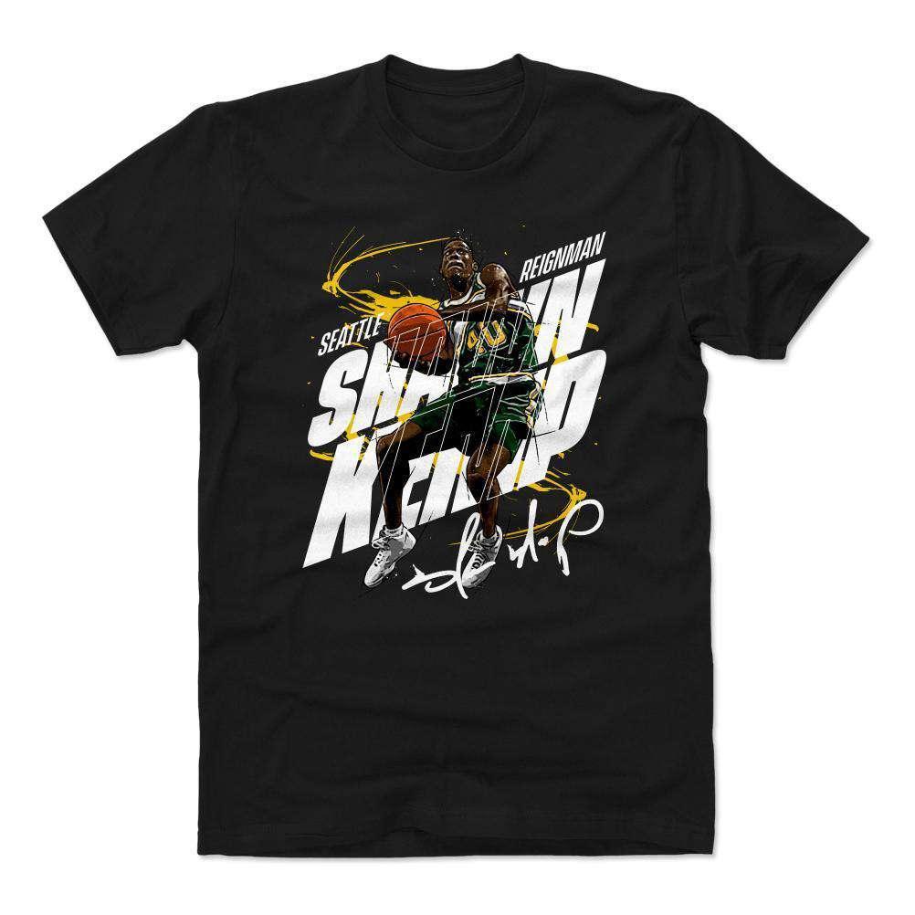 500 Level T-Shirts Shawn Kemp Seattle Supersonics 500 Level NBA Air T-Shirt - Black