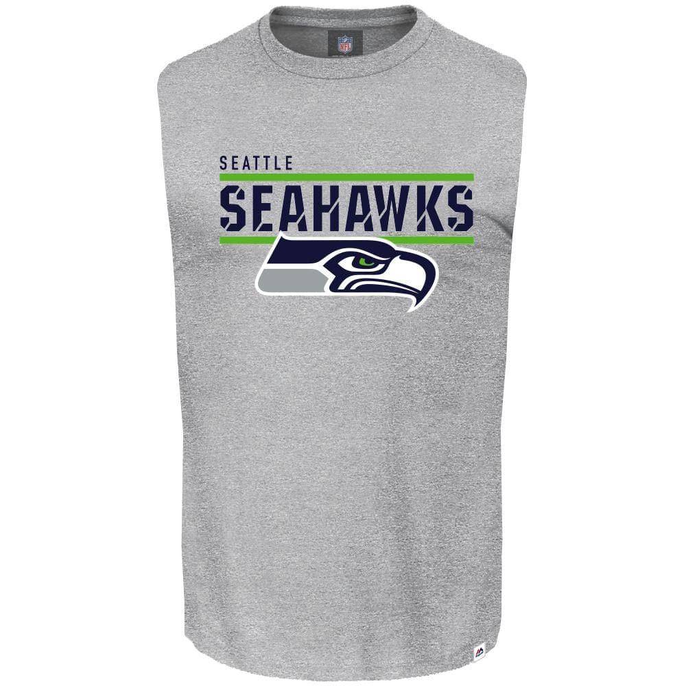 Seattle Seahawks Majestic NFL Team Flex Sleeveless Muscle T-Shirt - Grey