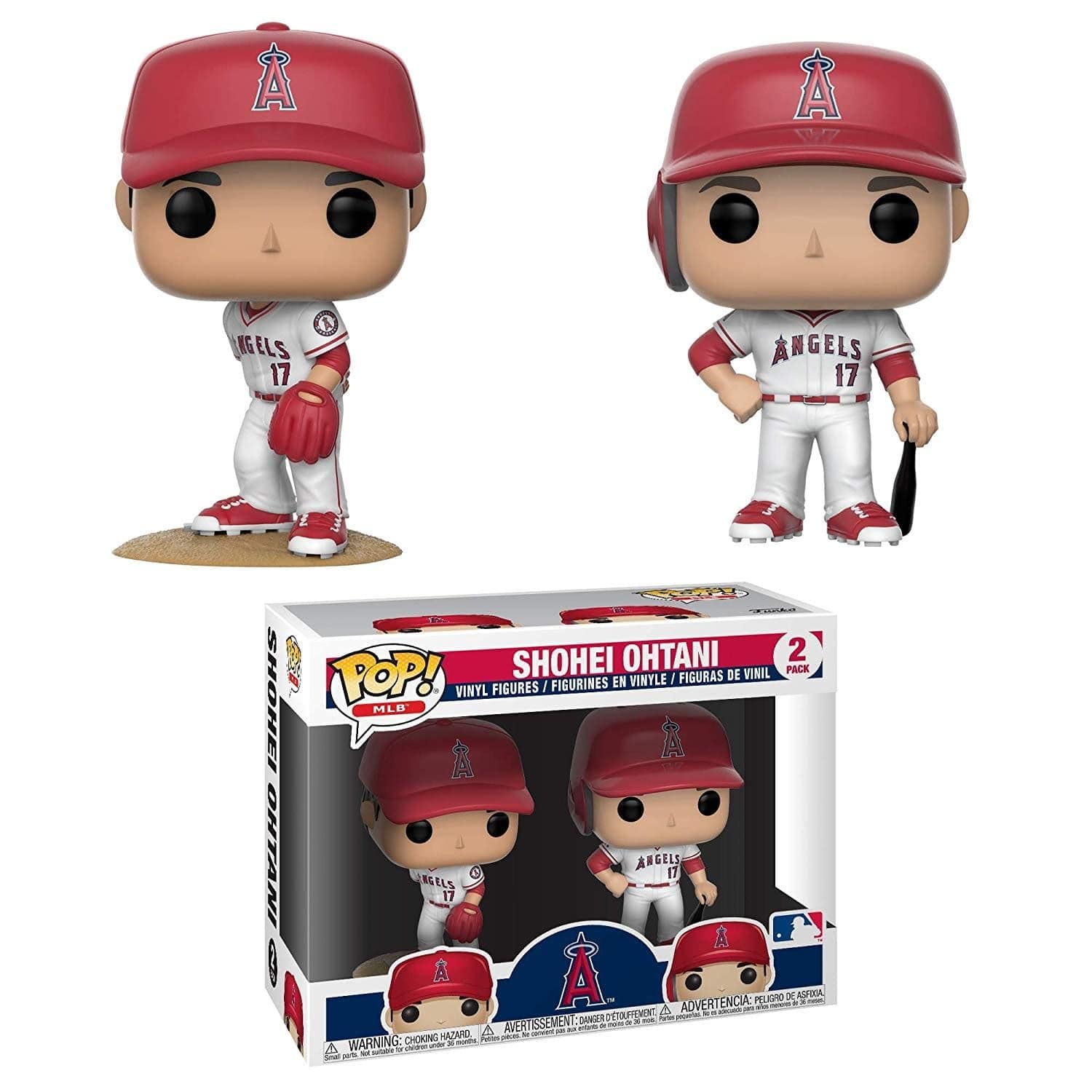 Funko Figures Shohei Ohtani Los Angeles Angels Funko MLB Pop 2 Pack Figure - White