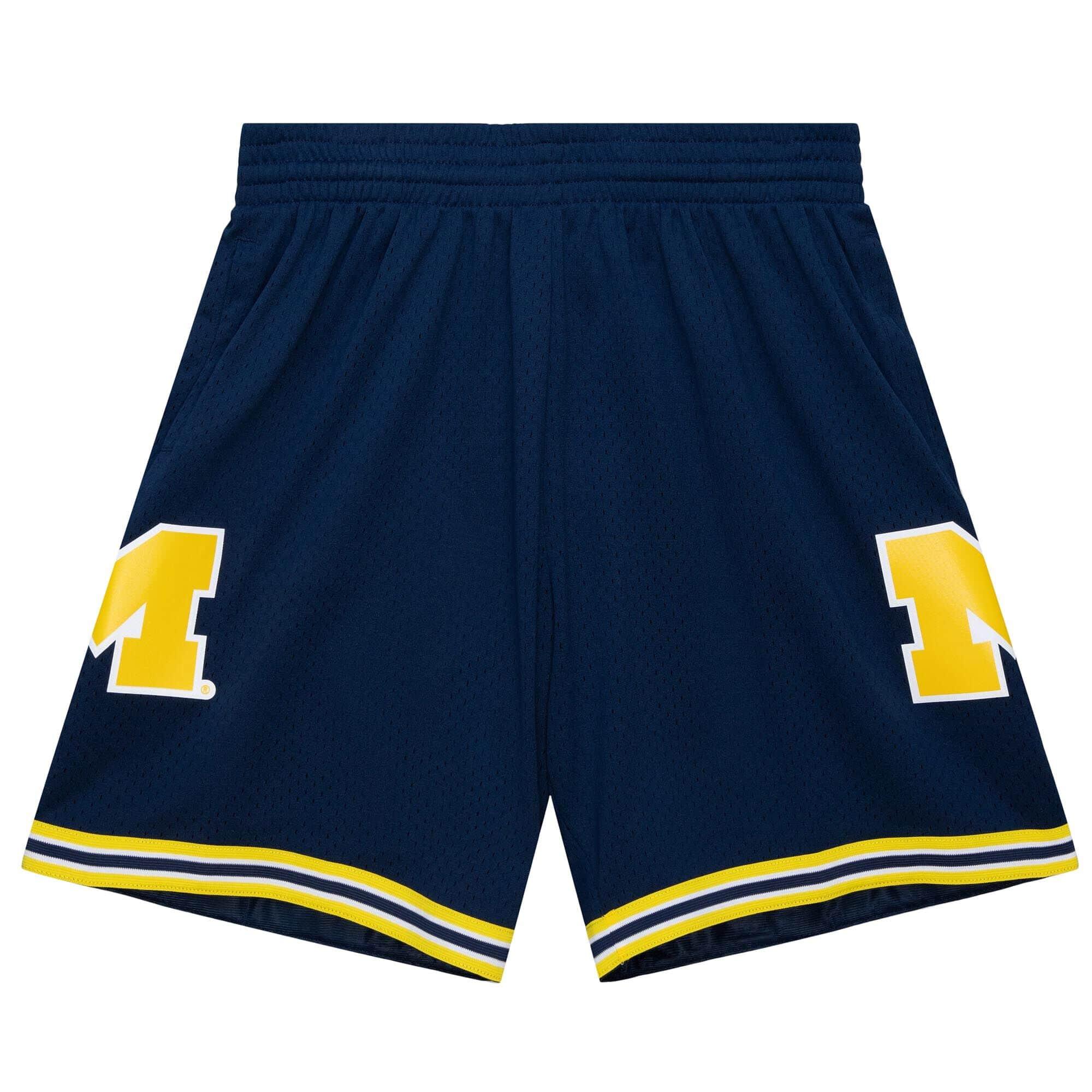 Michigan Wolverines Mitchell & Ness NCAA 91-92 Swingman Shorts - Blue