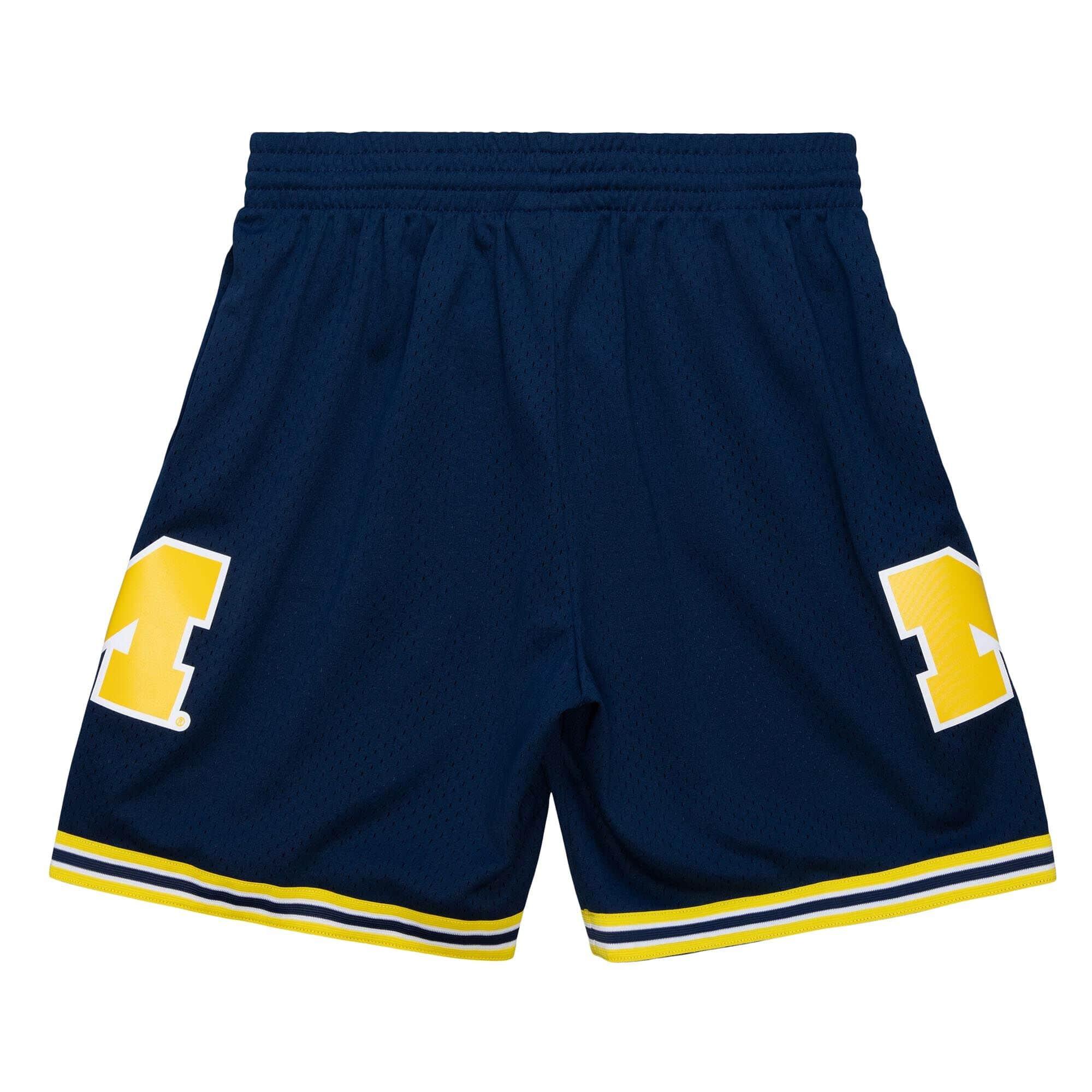 Michigan Wolverines Mitchell & Ness NCAA 91-92 Swingman Shorts - Blue