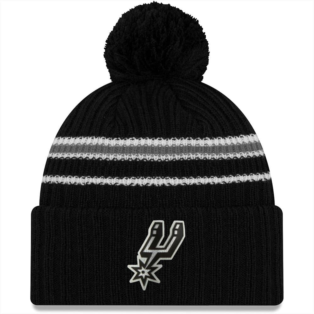 San Antonio Spurs New Era NBA 2020 Back Half Knit Beanie - Black
