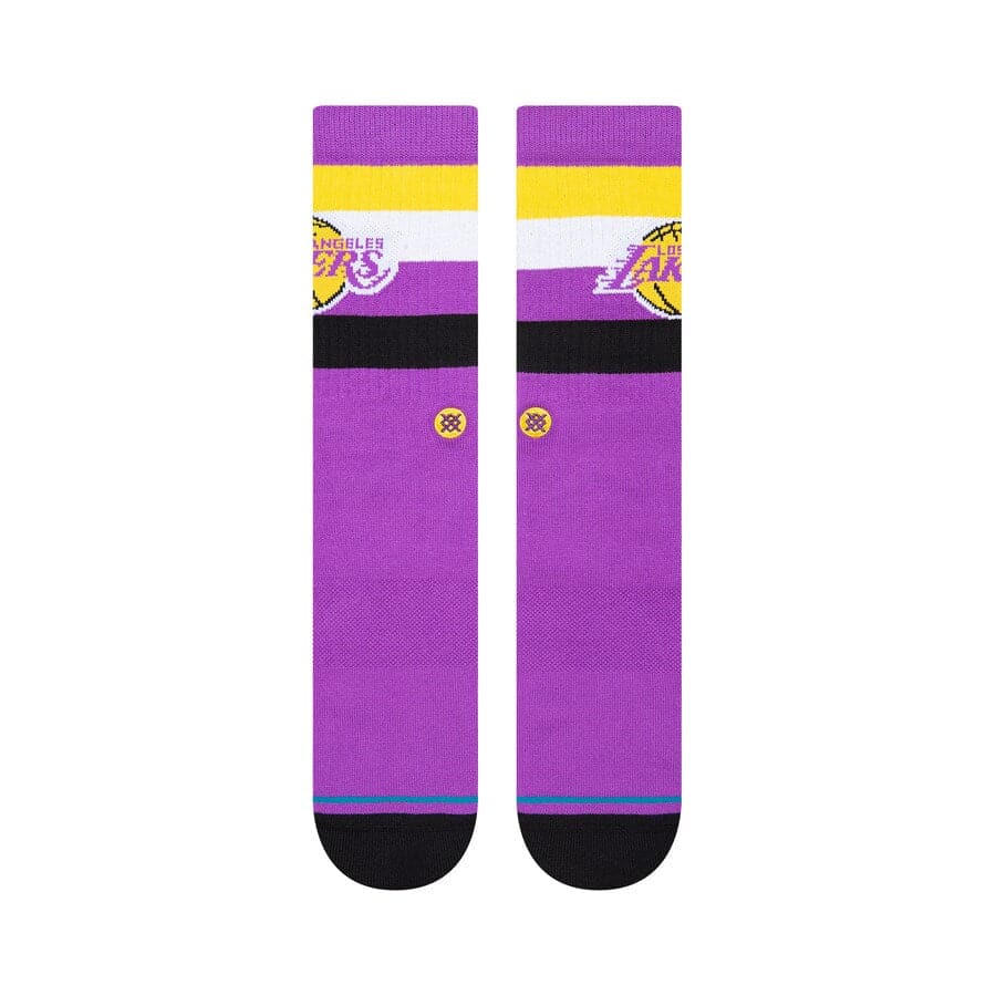 Los Angeles Lakers Stance NBA Stripe Crew Socks - Purple