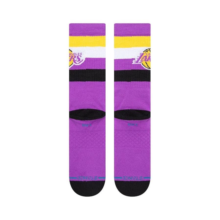 Los Angeles Lakers Stance NBA Stripe Crew Socks - Purple