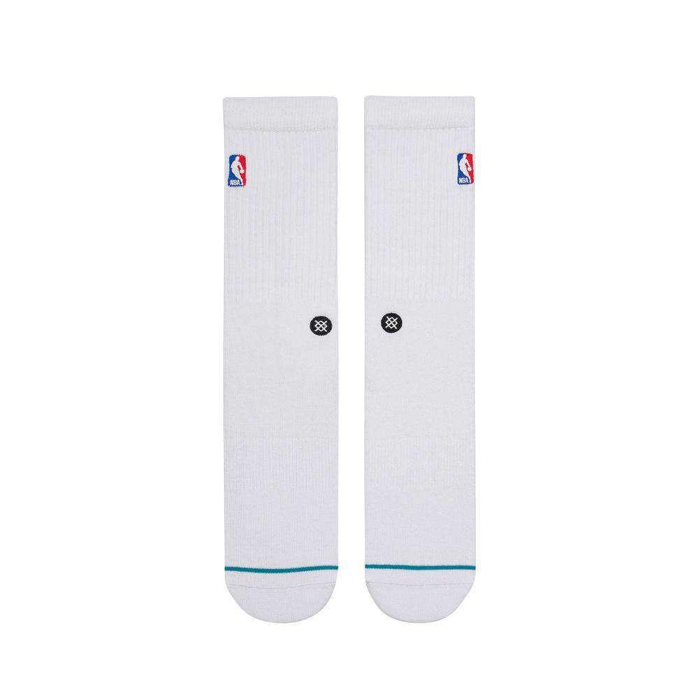 Stance Socks Stance NBA Logoman Casual Crew Socks - White