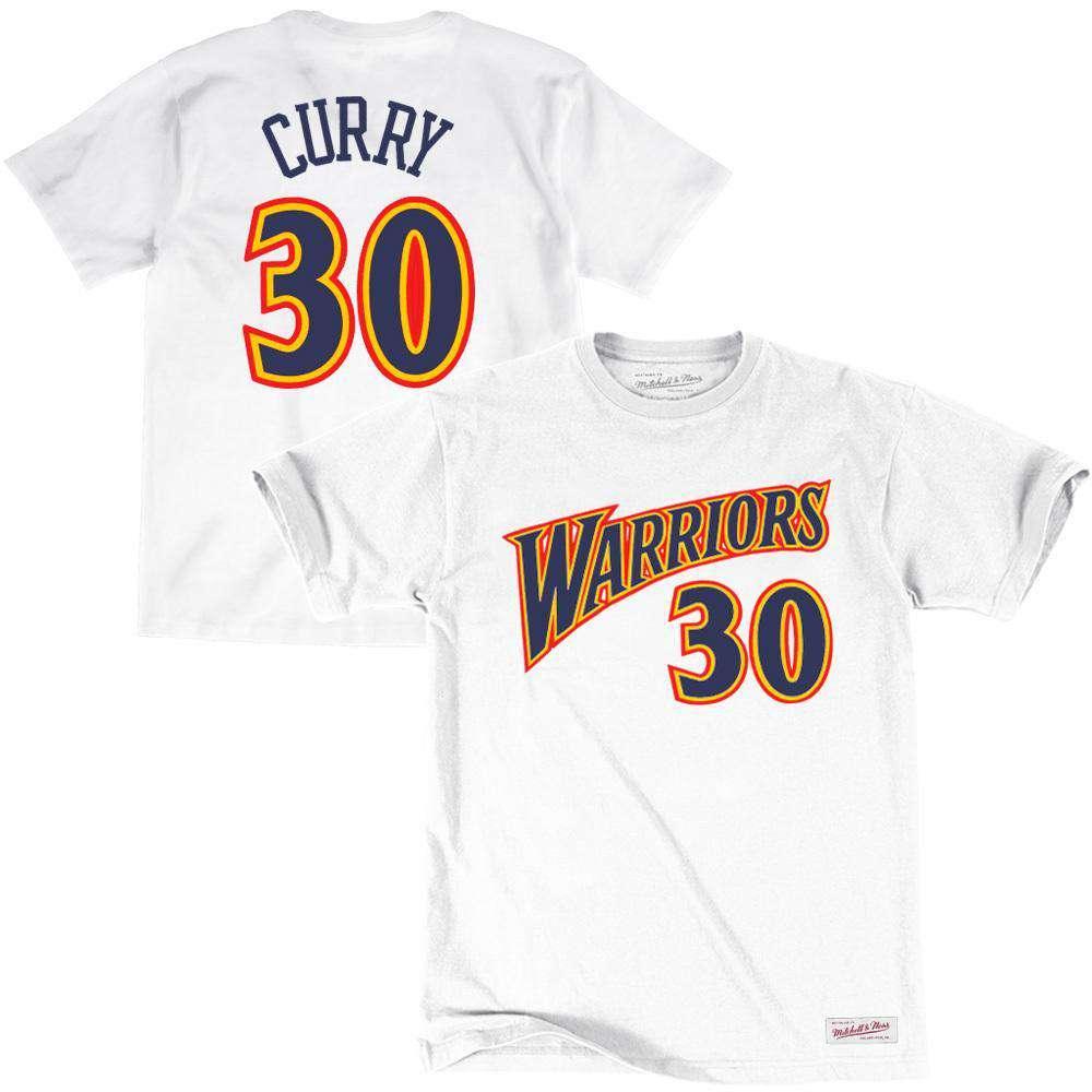 Mitchell And Ness T-Shirts Steph Curry Golden State Warriors Mitchell & Ness NBA Player T-Shirt - White