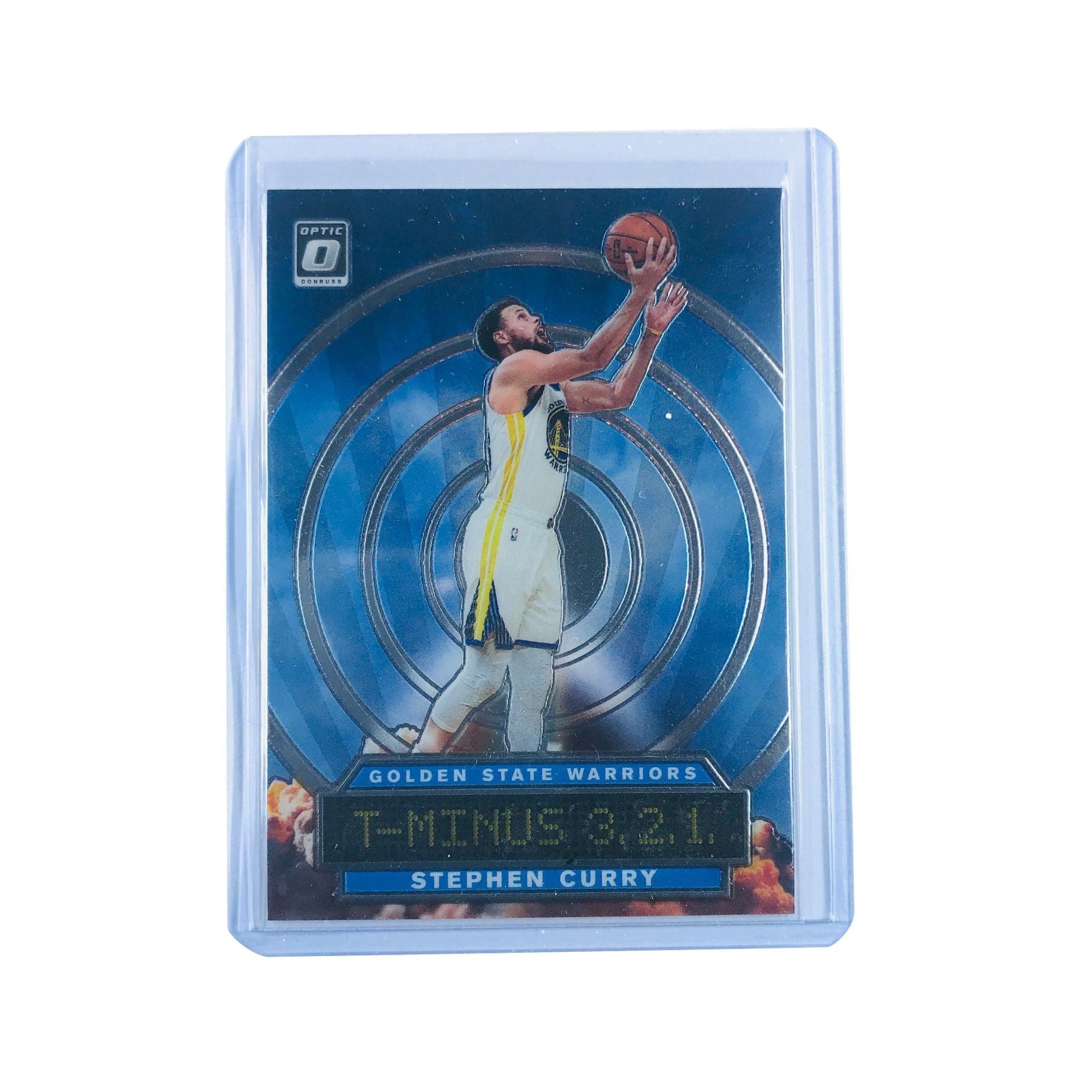 Panini Cards Stephen Curry Golden State Warriors 19-20 Panini Optic NBA T-Minus Insert Card