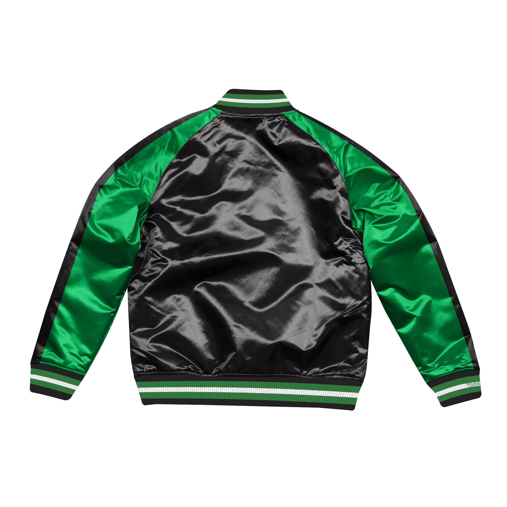 Boston Celtics Mitchell & Ness NBA Colour Blocked Satin Jacket - Black