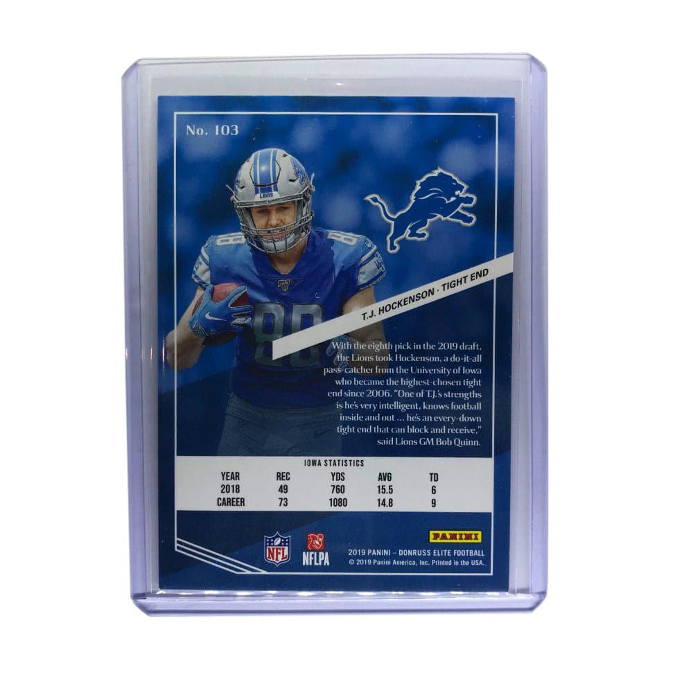 Panini Cards T.J. Hockenson Detroit Lions 2019 Panini Donruss Elite NFL Status Rookie 29/88 Blue Card