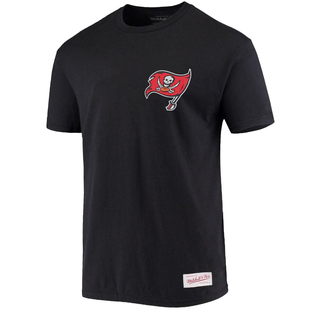 Mitchell And Ness T-Shirts Tampa Bay Buccaneers Mitchell & Ness NFL Retro Repeat T-Shirt - Black