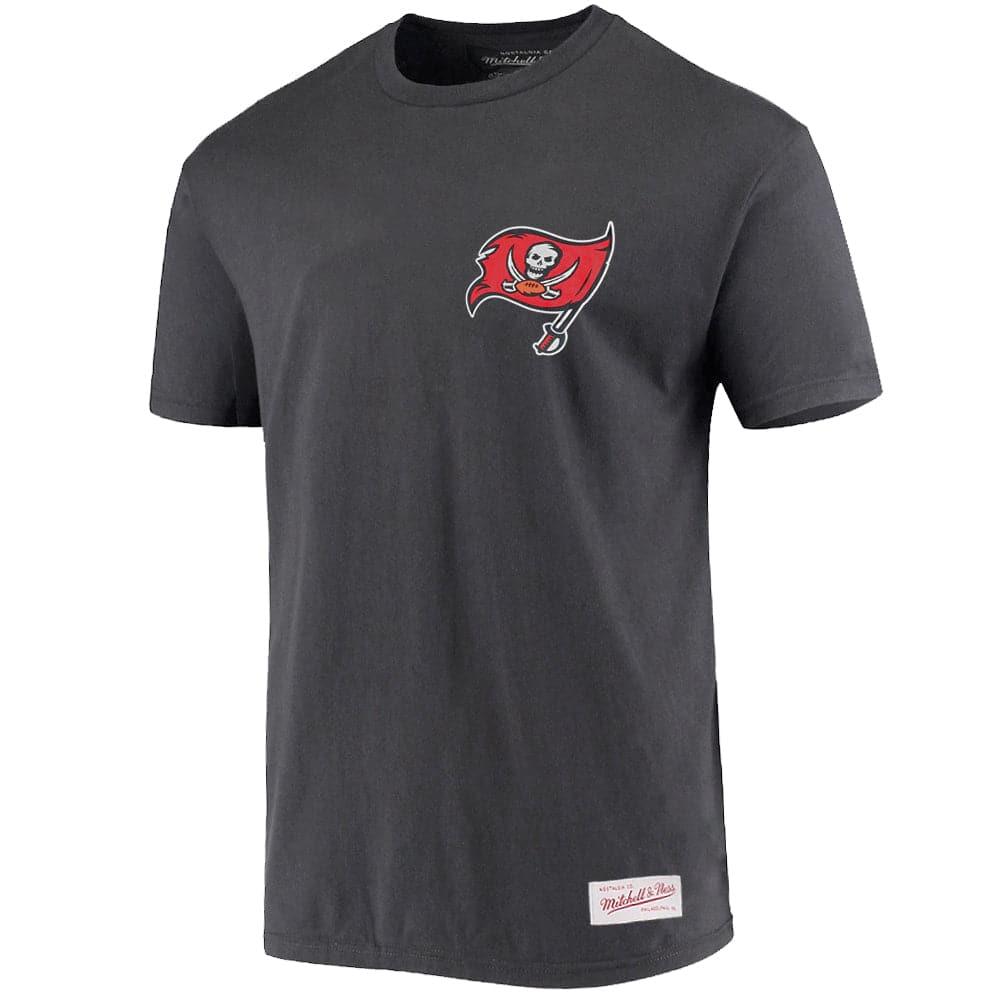 Mitchell And Ness T-Shirts Tampa Bay Buccaneers Mitchell & Ness NFL Retro Repeat T-Shirt - Faded Black