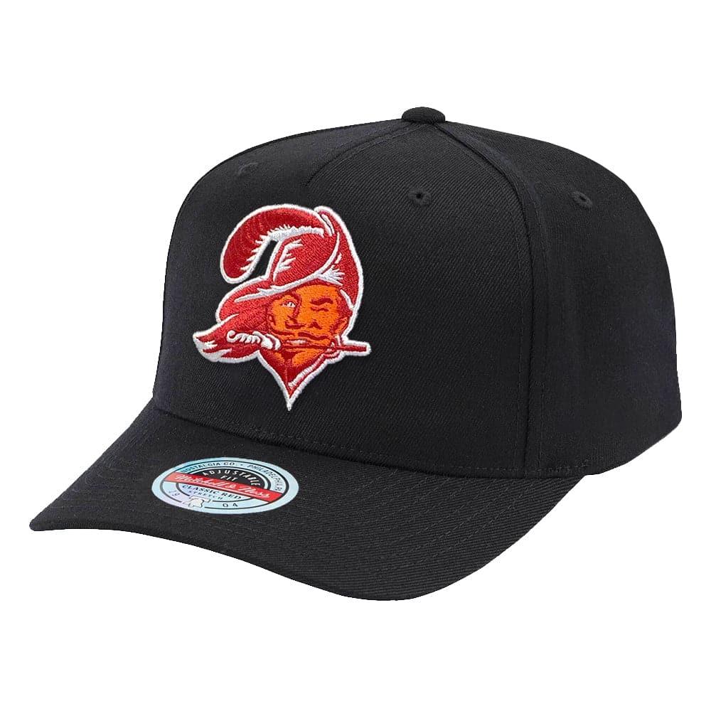 Mitchell And Ness Caps Tampa Bay Buccaneers Mitchell & Ness NFL Throwback Classic Red Snapback Hat - Black