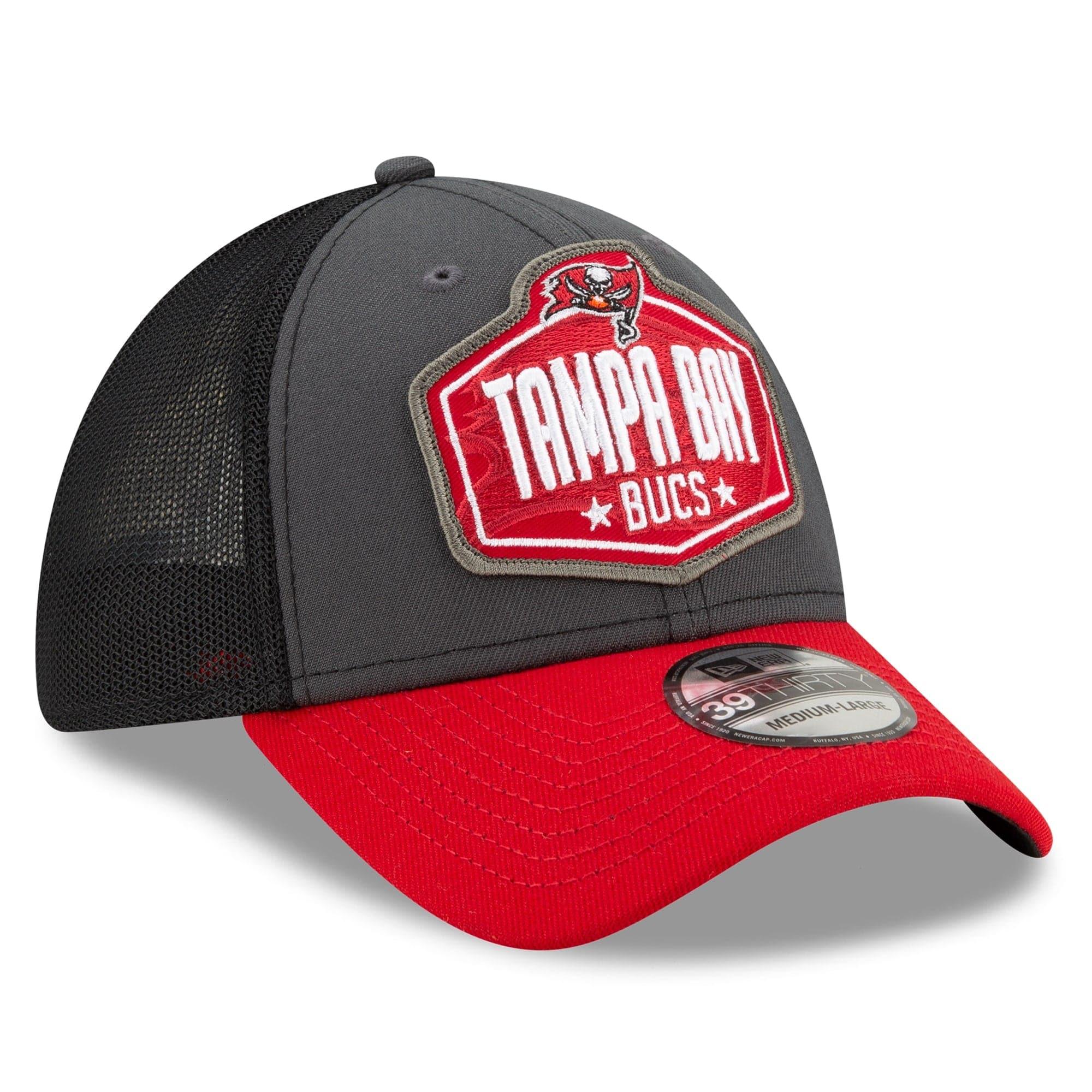 New Era Caps Tampa Bay Buccaneers New Era 2021 NFL Draft 39THIRTY Flex Fit Curve Hat - Graphite