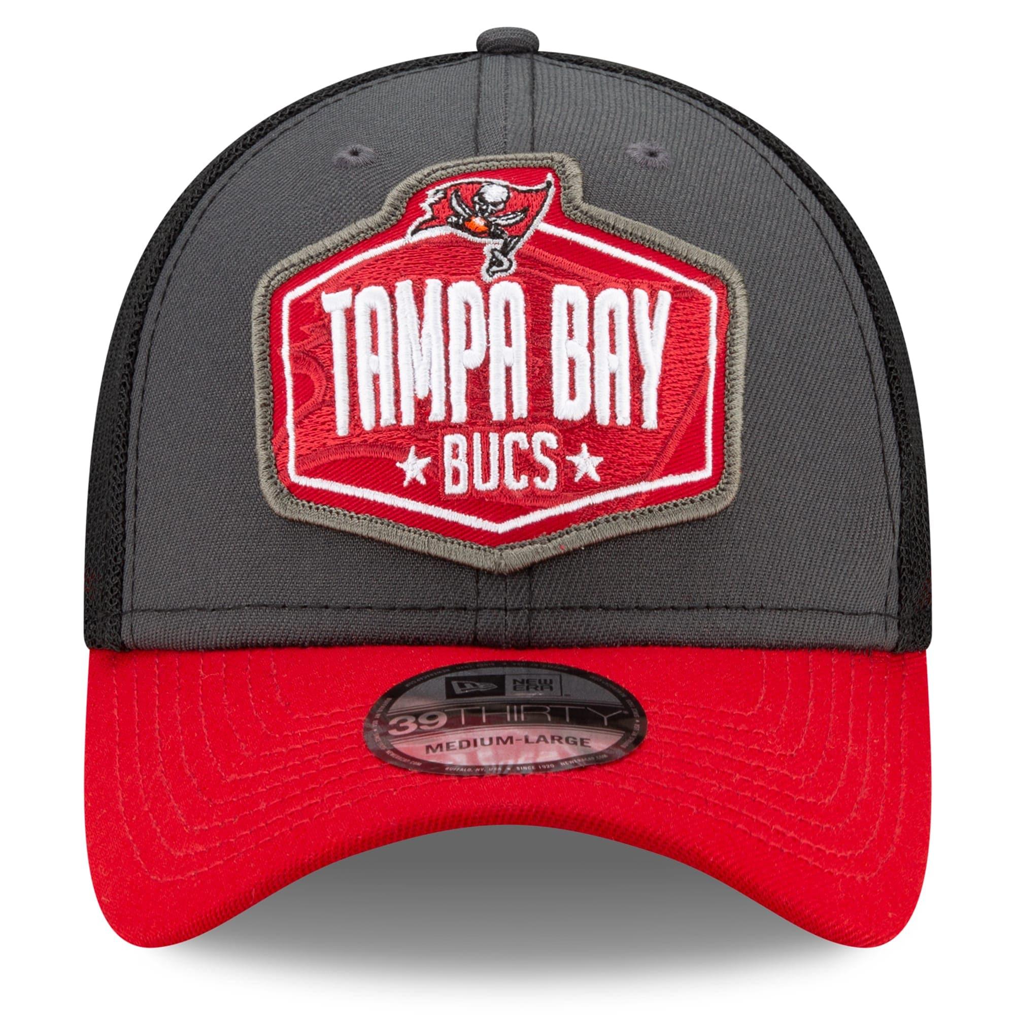 New Era Caps Tampa Bay Buccaneers New Era 2021 NFL Draft 39THIRTY Flex Fit Curve Hat - Graphite