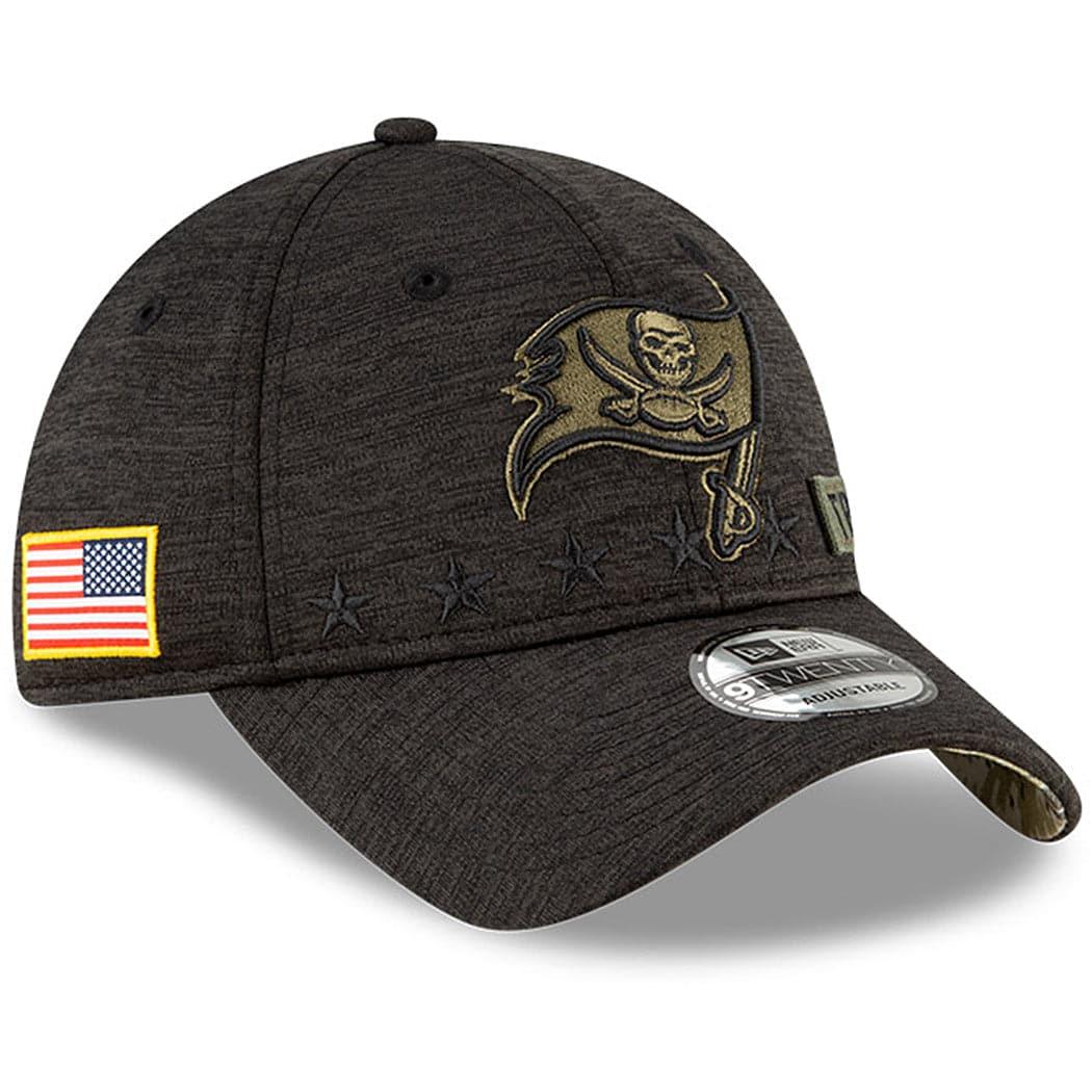 New Era Caps Tampa Bay Buccaneers New Era NFL 2020 Salute To Service 9TWENTY Curve Hat - Black