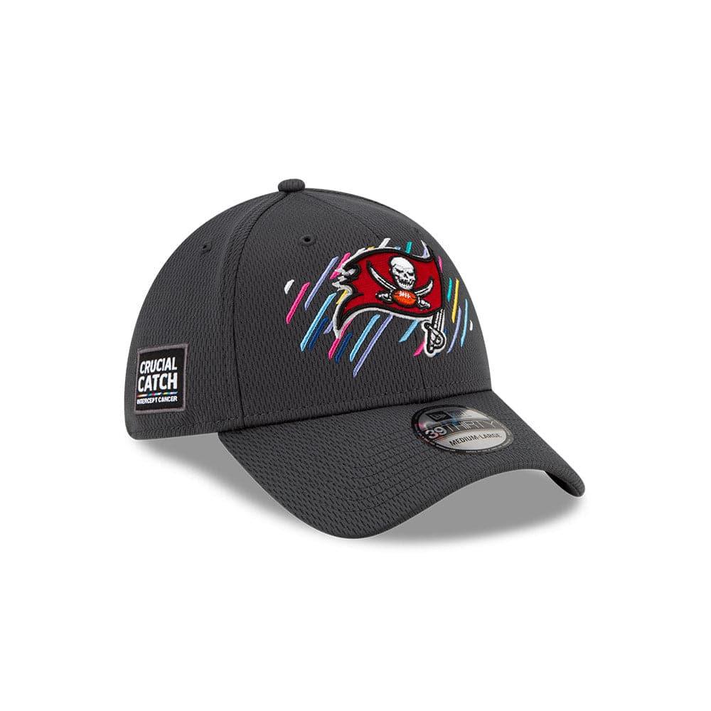 New Era Caps Tampa Bay Buccaneers New Era NFL 2021 Crucial Catch 39THIRTY Flex Fit Hat - Steel
