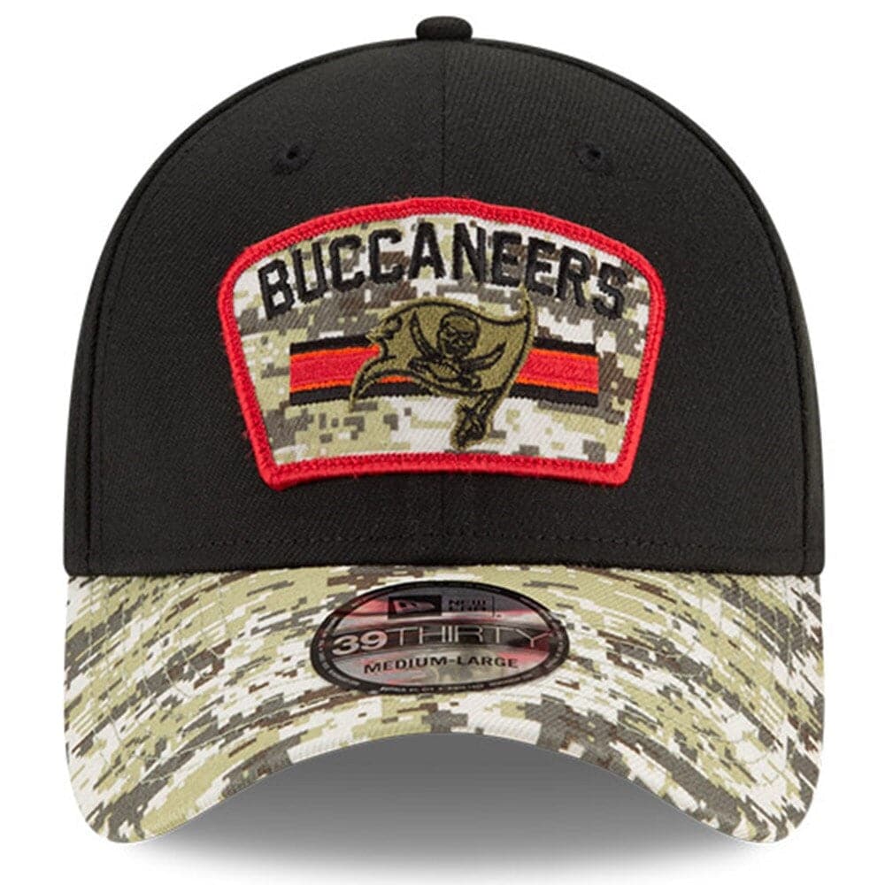 New Era Caps Tampa Bay Buccaneers New Era NFL 2021 Salute To Service 39THIRTY Flex Fit Hat - Black