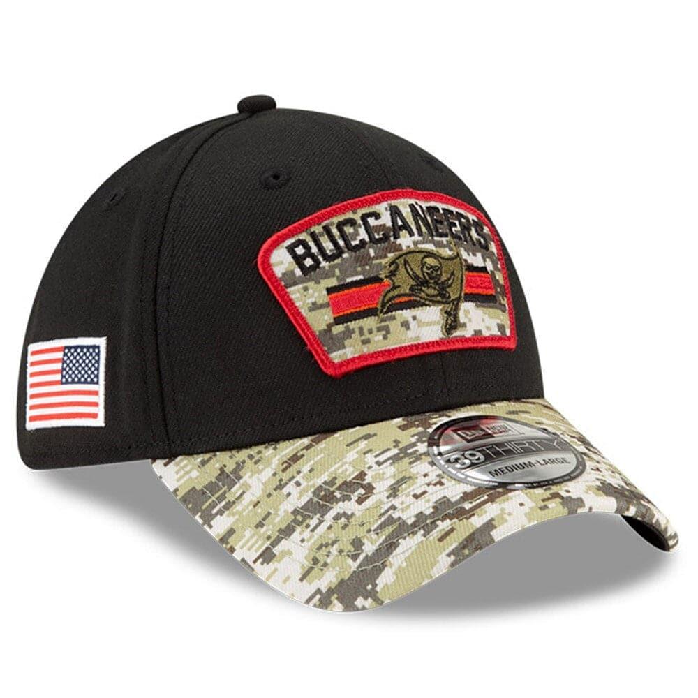 New Era Caps Tampa Bay Buccaneers New Era NFL 2021 Salute To Service 39THIRTY Flex Fit Hat - Black