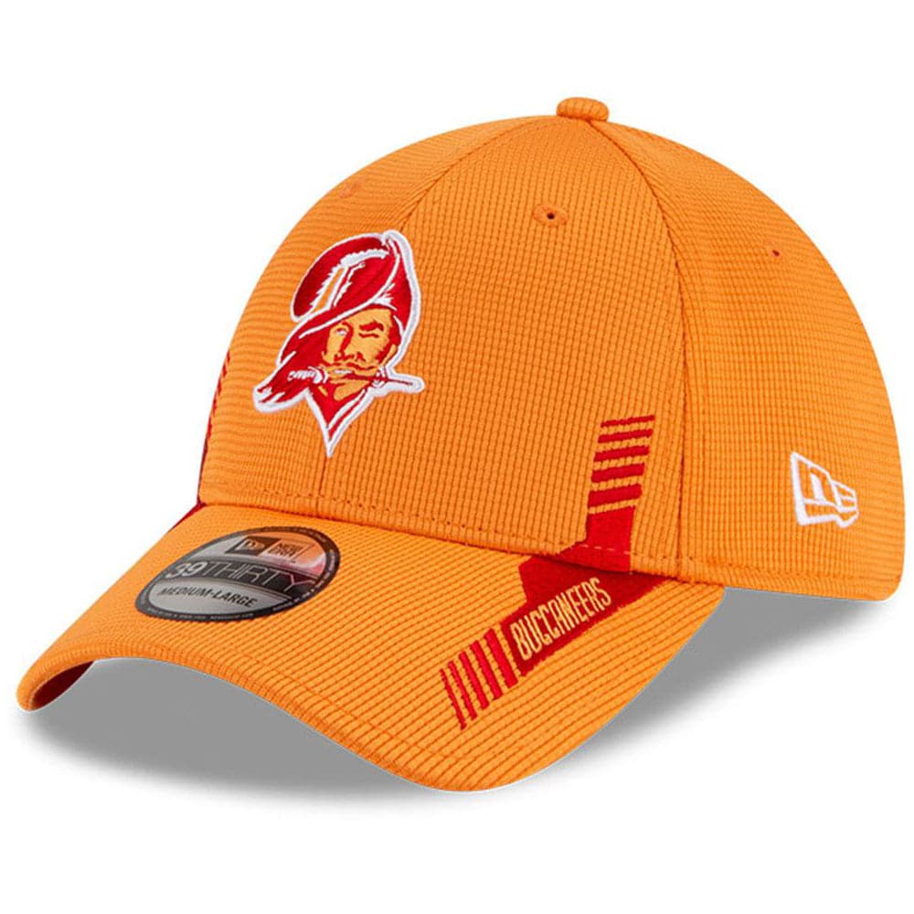 New Era Caps Tampa Bay Buccaneers New Era NFL 2021 Sideline Home Throwback 39THIRTY Flex Fit Hat - Orange