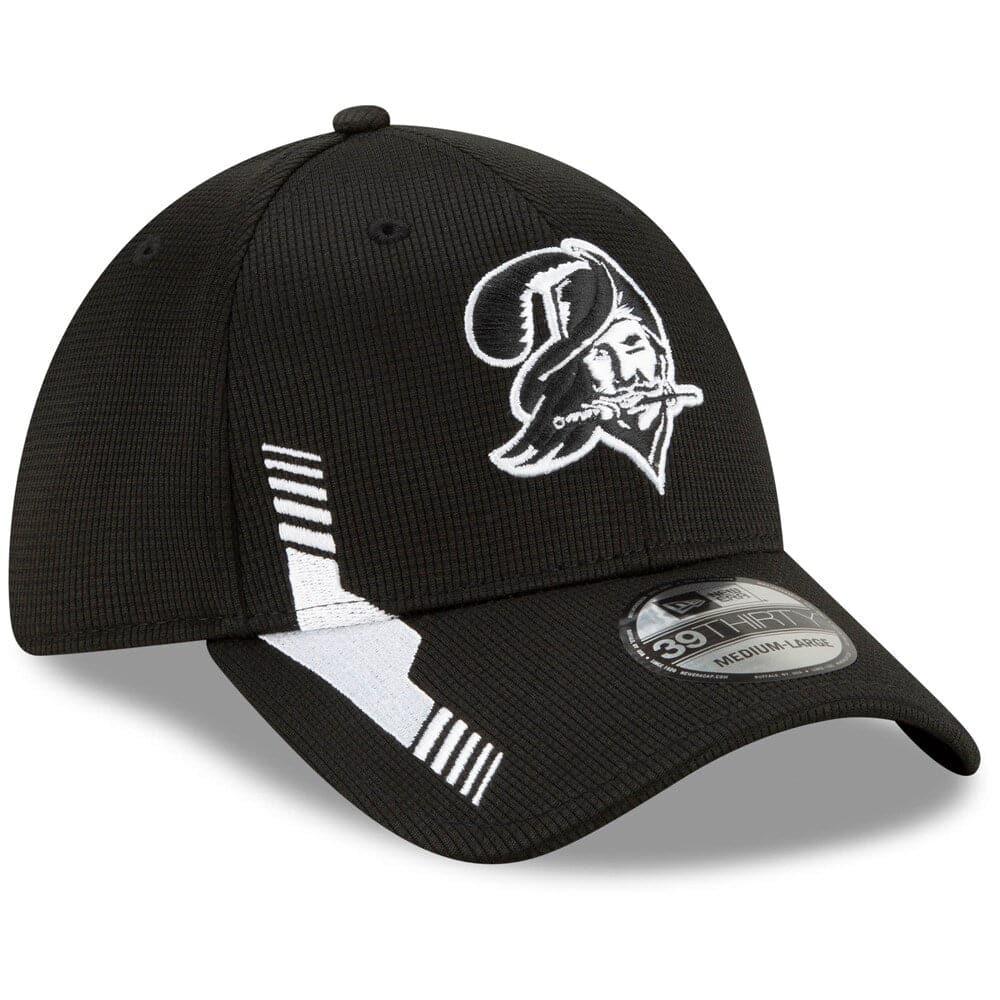 New Era Caps Tampa Bay Buccaneers New Era NFL 2021 Sideline Throwback 39THIRTY Flex Fit Hat - Black