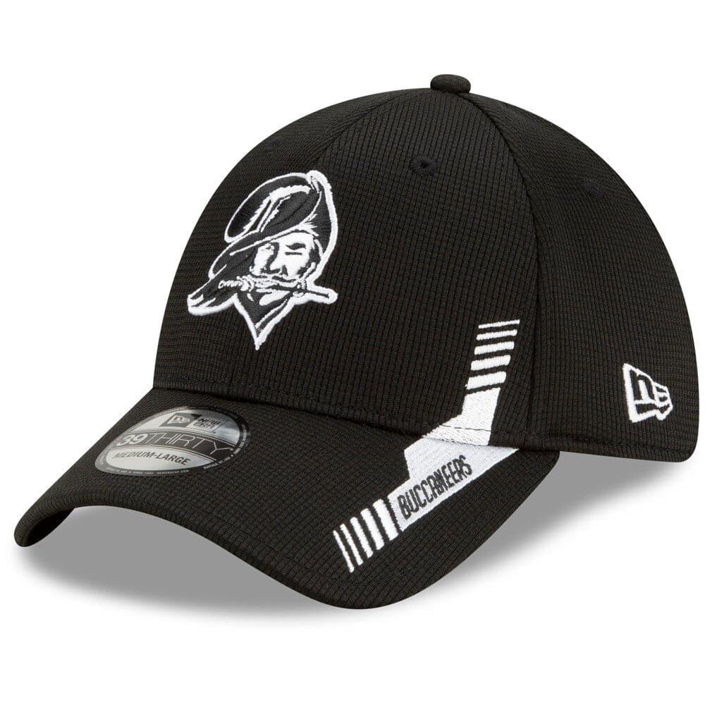 New Era Caps Tampa Bay Buccaneers New Era NFL 2021 Sideline Throwback 39THIRTY Flex Fit Hat - Black