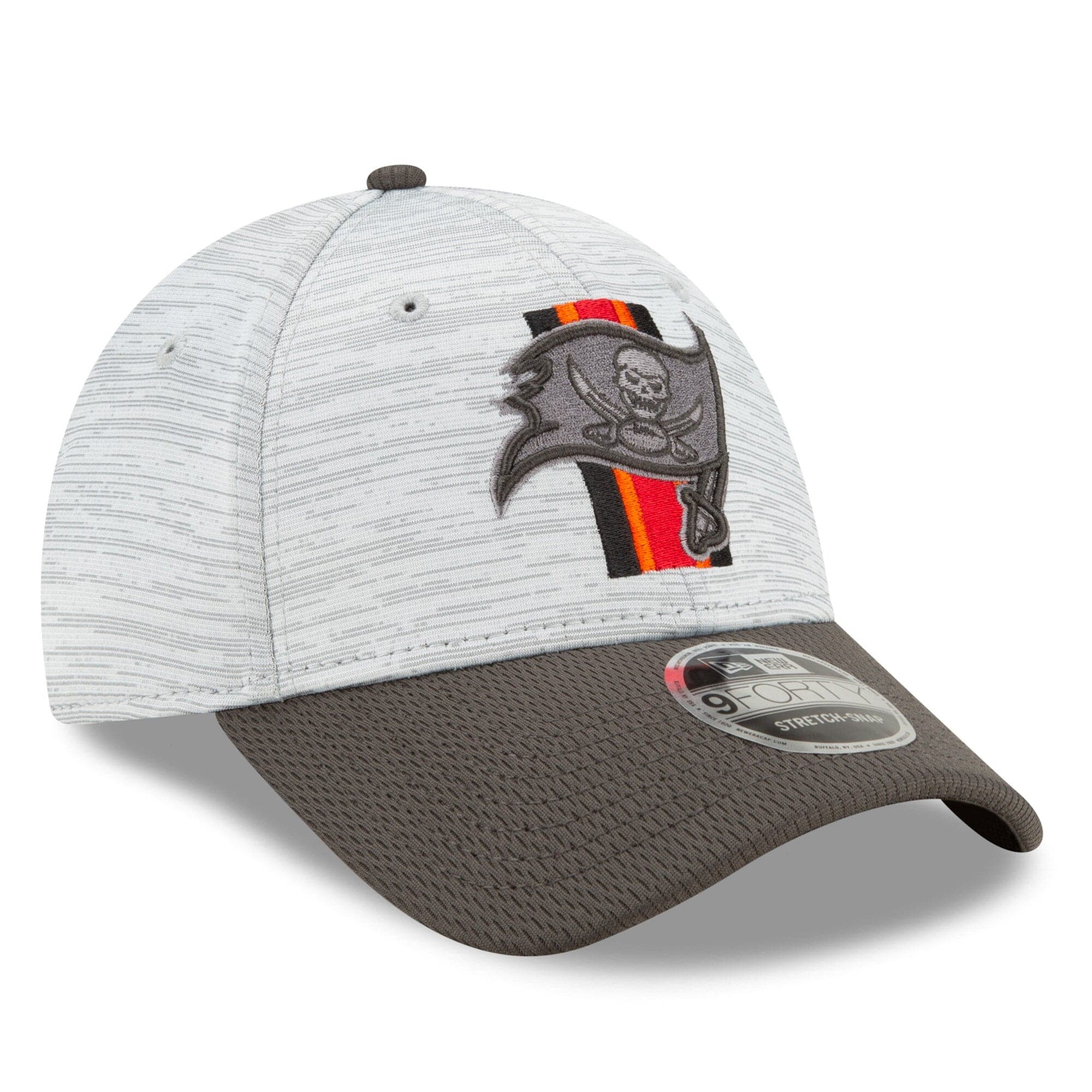 New Era Caps Tampa Bay Buccaneers New Era NFL 2021 Training Camp 9FORTY Curve Stretch Snapback Hat - Grey