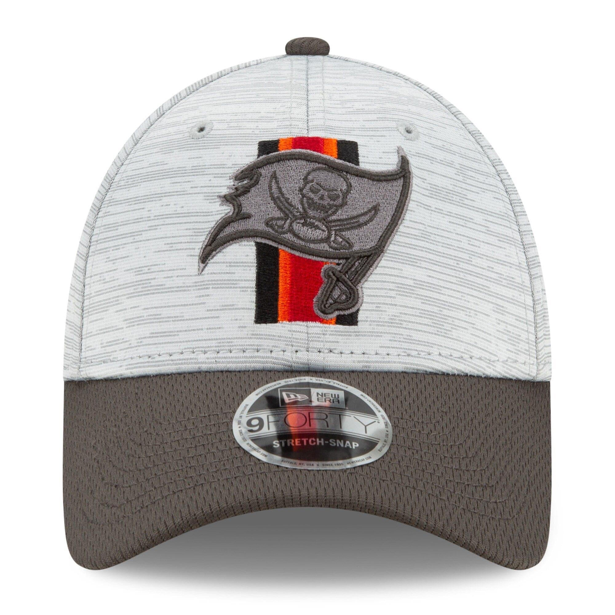 New Era Caps Tampa Bay Buccaneers New Era NFL 2021 Training Camp 9FORTY Curve Stretch Snapback Hat - Grey