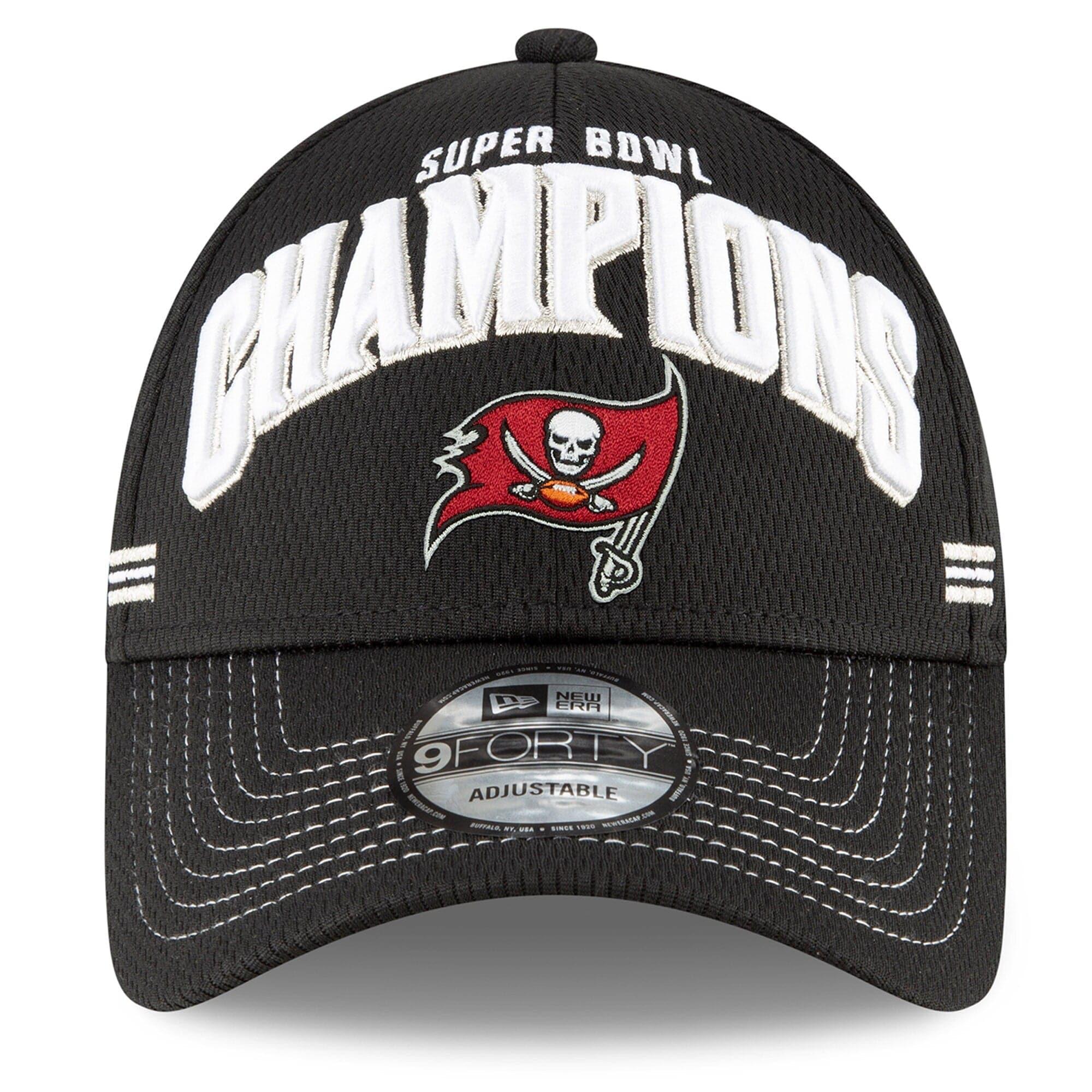 New Era Caps Tampa Bay Buccaneers New Era NFL Super Bowl LV Champions 9FORTY Snapback Hat - Black