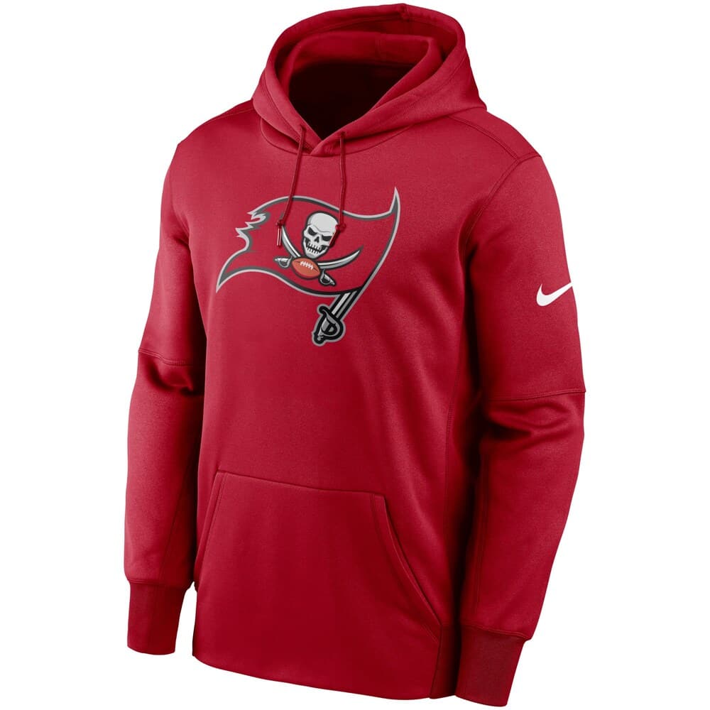 Nike Jumpers Tampa Bay Buccaneers Nike NFL Prime Logo Therma Hoodie Jumper - Gym Red
