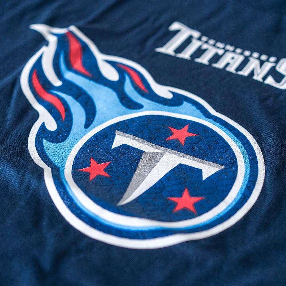 Majestic Athletic T-Shirts Tennessee Titans Majestic NFL Critical Victory T-Shirt - Navy