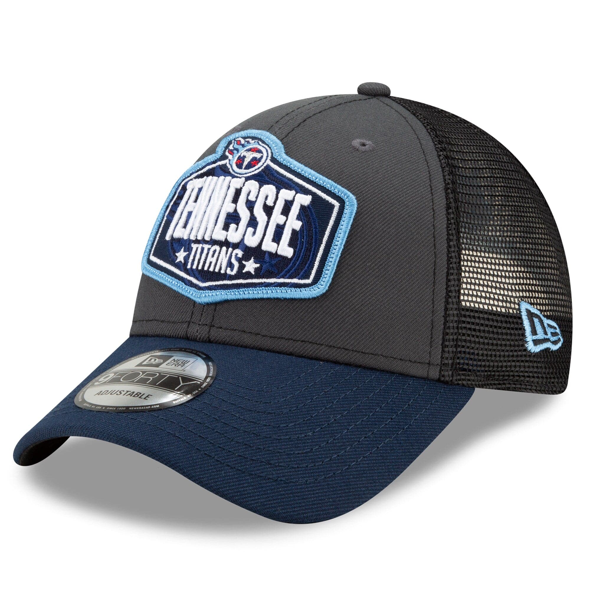 New Era Caps Tennessee Titans New Era 2021 NFL Draft 9FORTY Snapback Curve Hat - Graphite