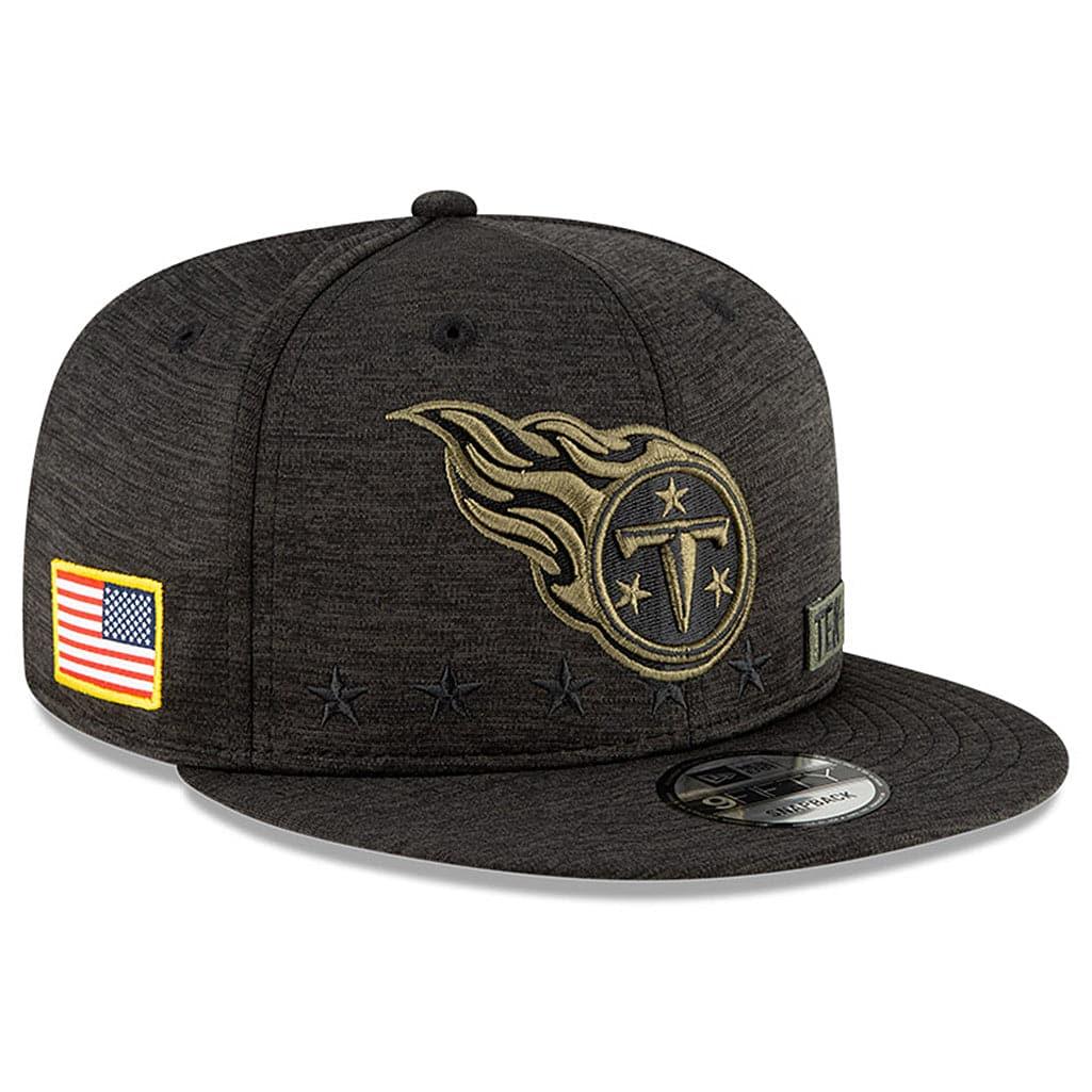 New Era Caps Tennessee Titans New Era NFL 2020 Salute To Service 9FIFTY Snapback Hat - Black